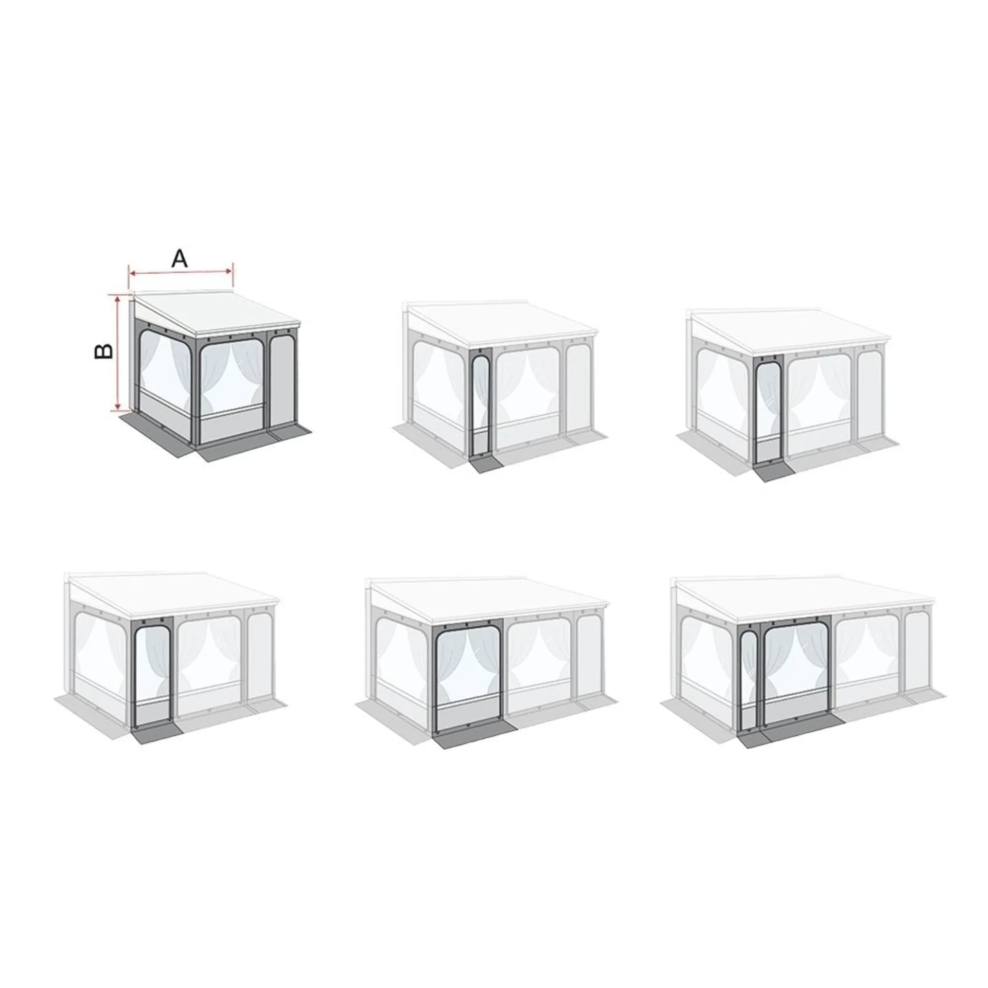 Fiamma Privacy Room / Caravanstore ZIP XL panneau frontal pour auvents de stores 50 cm