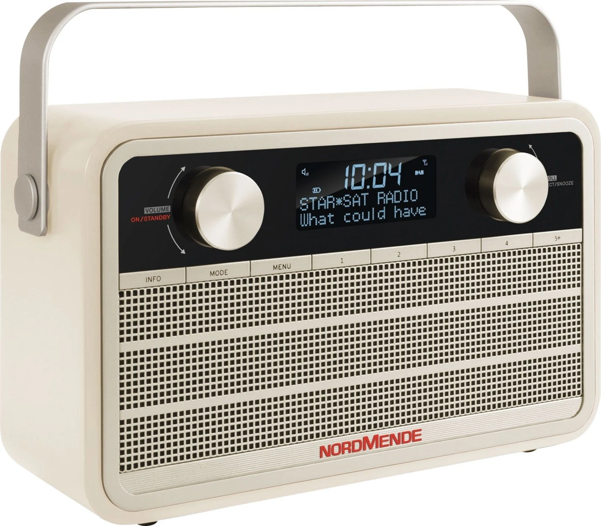 TechniSat Nordmende DAB+ Transita 120 Digitalradio im Retrolook mit 24-Stunden-Akku Beige