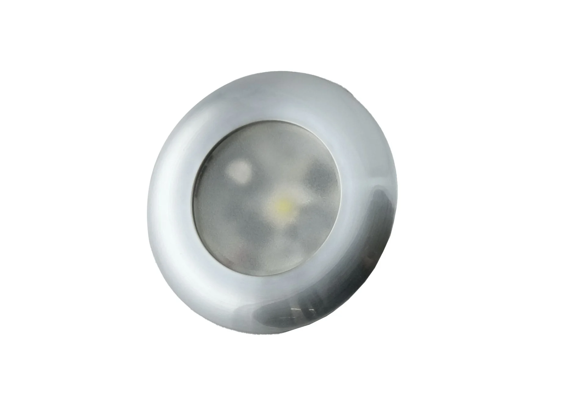 Labcraft - Éclairage intérieur LED 12/24 V, chrome brossé, ø 58 x 13,8 mm, IP50, 160 lm, montage encastré