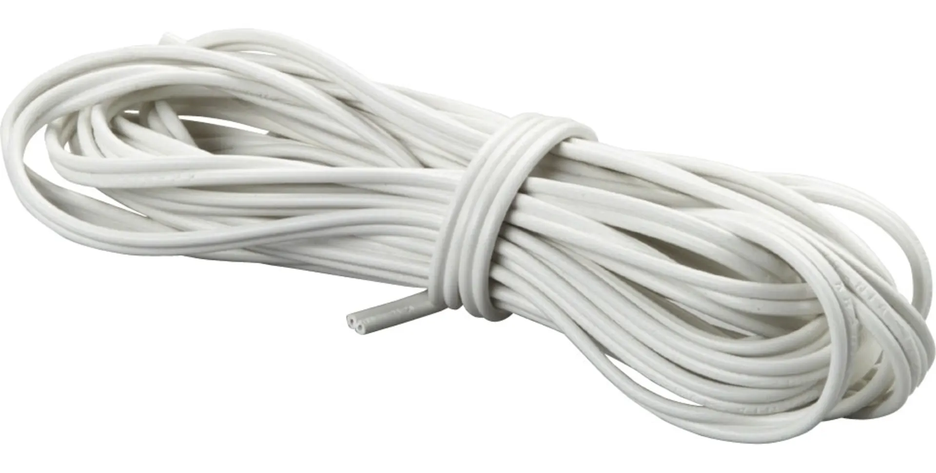 Câble jumelé flexible blanc 0,75 mm² longueur 5 m