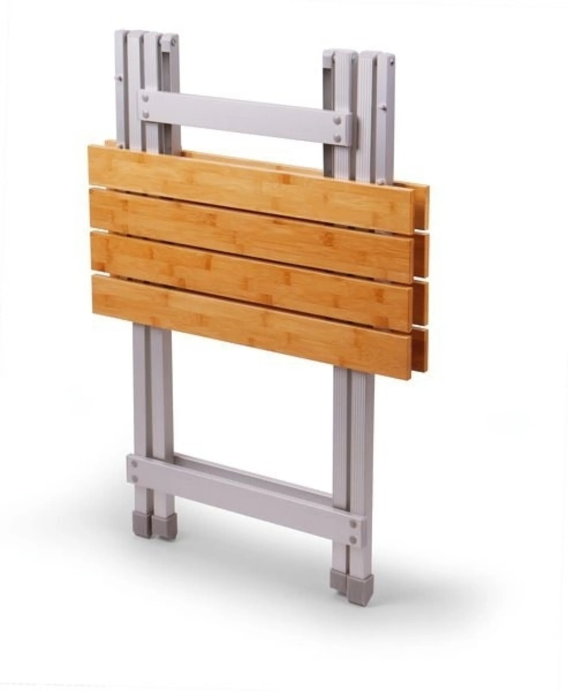 Table pliante avec plateau en bambou 50x50x60 cm