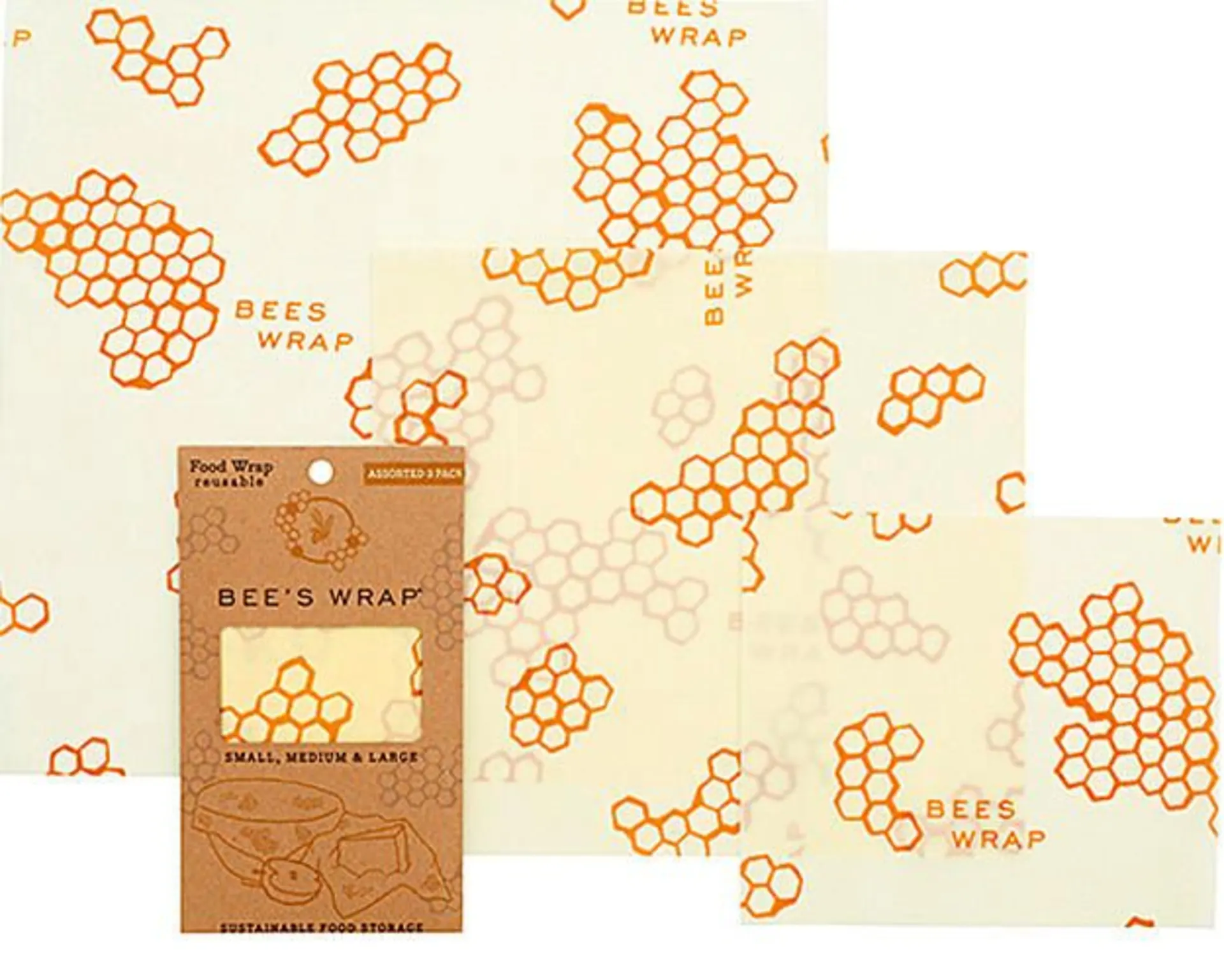 Bees Wrap Bienenwachstuch 3er-Pack gemischt Original