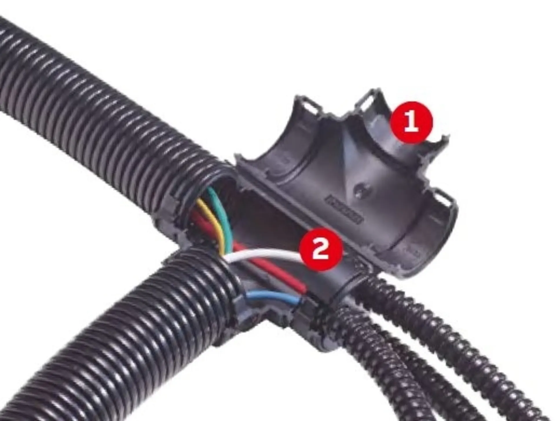 Adaptateur réducteur multiple Harnessflex noir NC28 NW 23 vers 4x NC08 NW 7,5