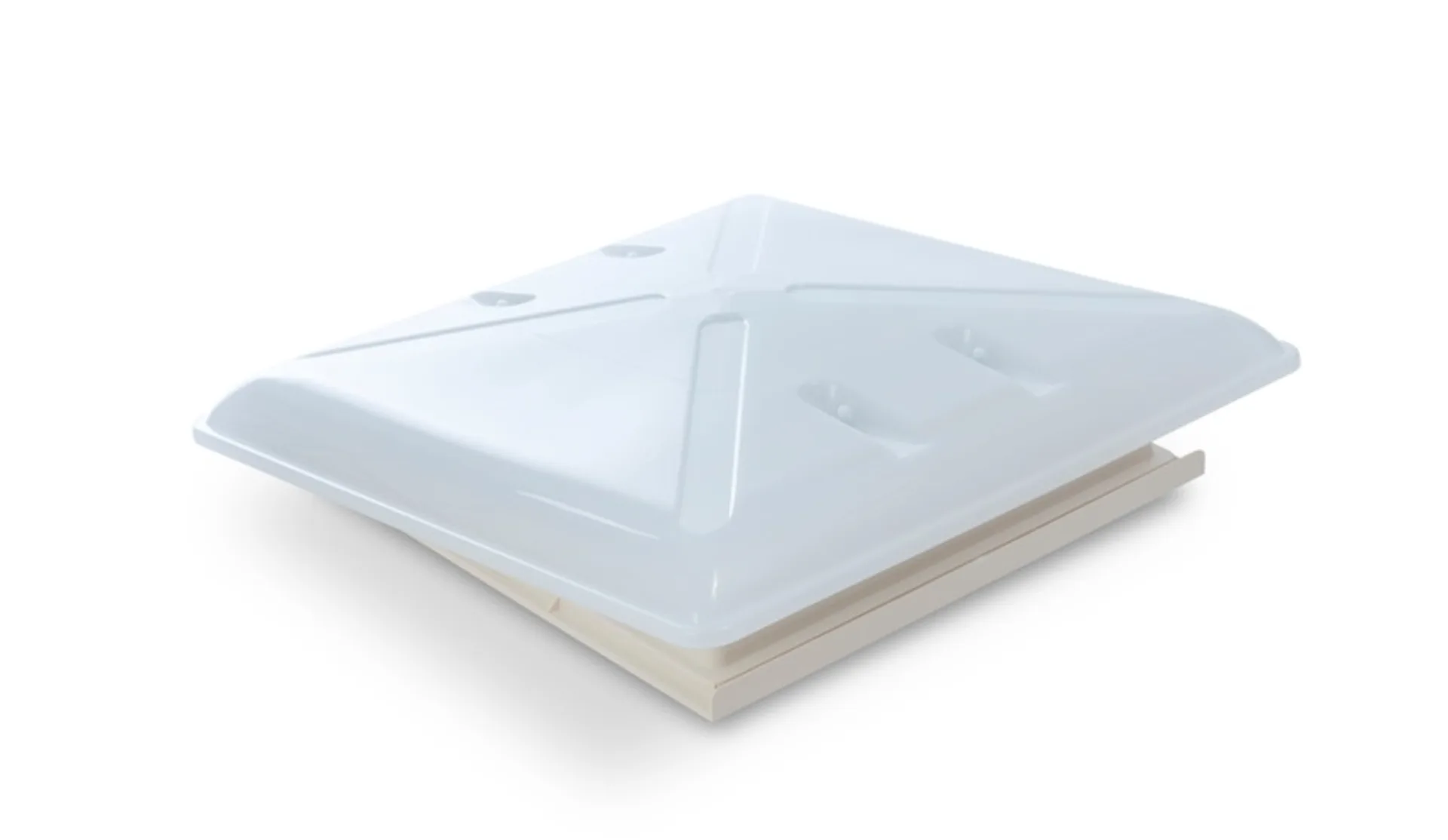 Dachhaube 400 x 400 mm - Milchglas - Mit Rollo und Moskitonetz