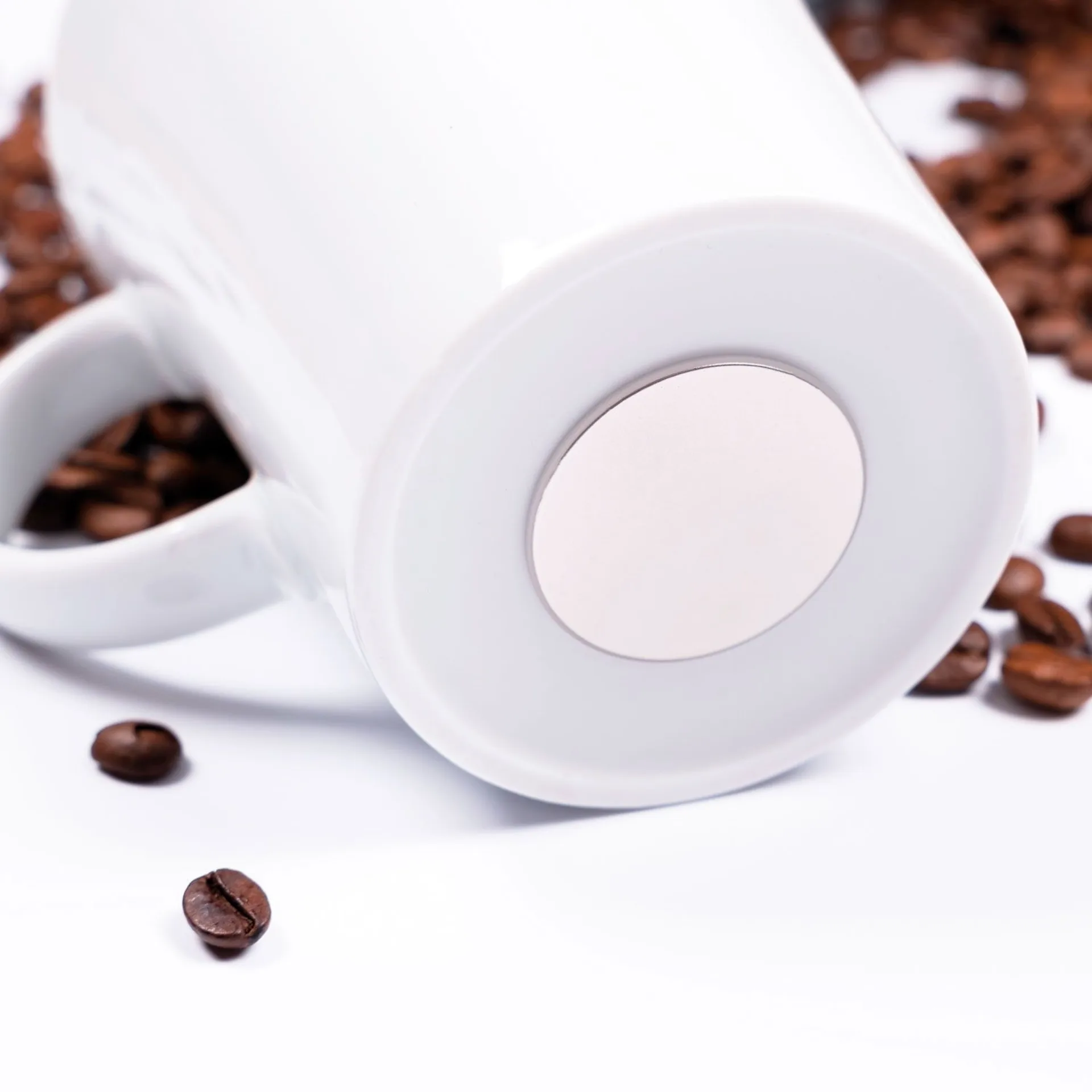 silwy® Tasses magnétiques en porcelaine, y compris les dosettes de nano gel en métal Noir 2 pcs (270 ml)