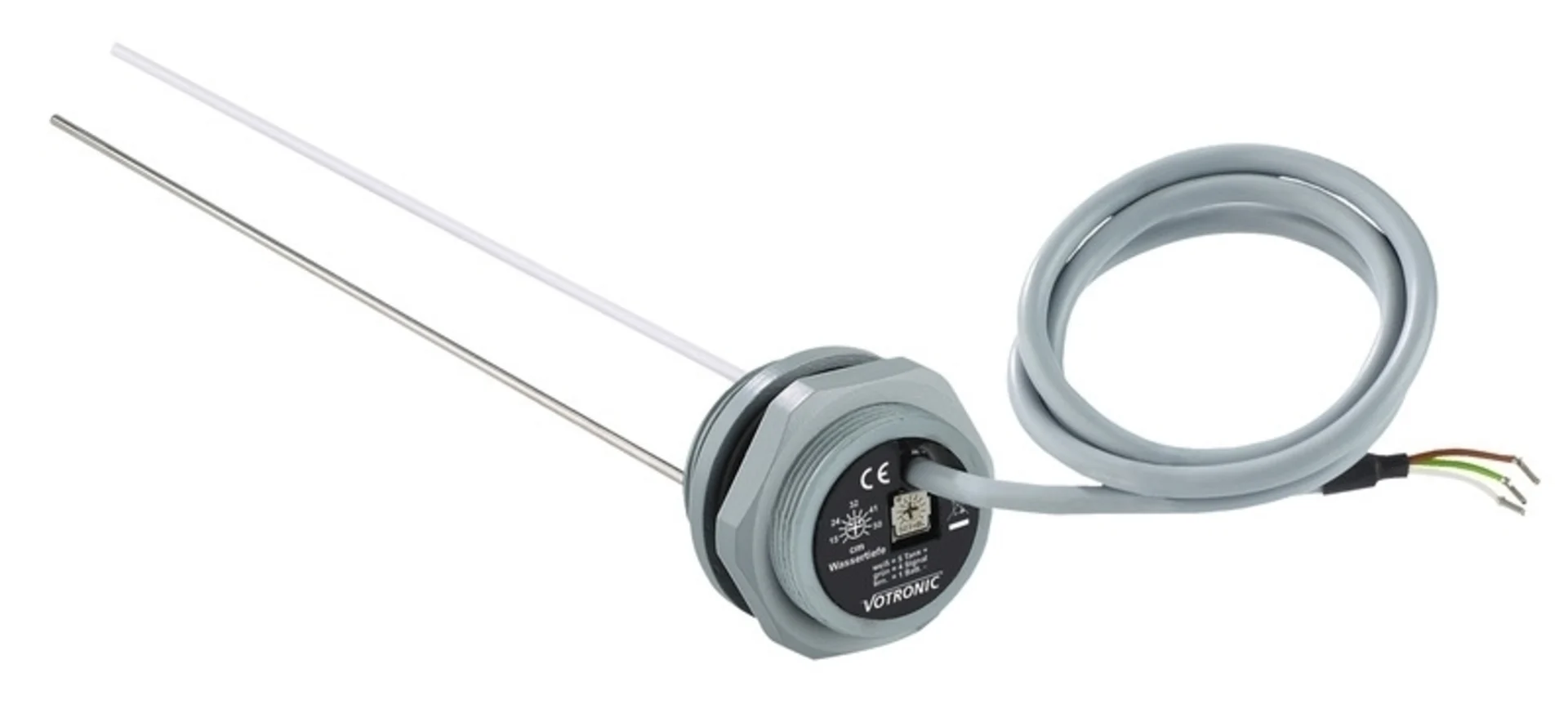 Electrode de réservoir compacte pour les réservoirs d'eau fraîche et d'eaux usées, 50cm, convient aux réservoirs en plastique et en métal (IP67)
