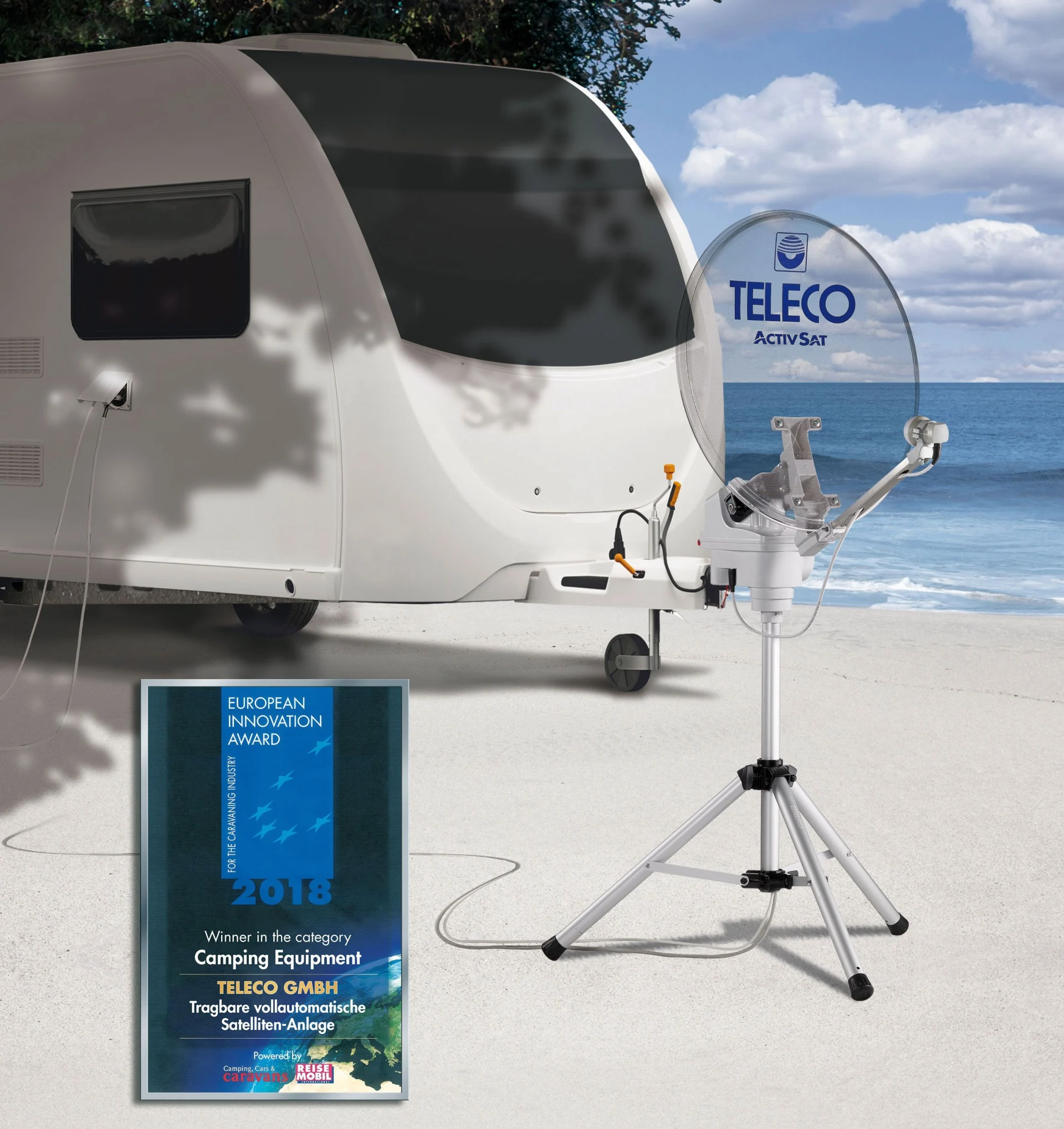 Teleco Activsat Smart Système satellite entièrement automatique 85 cm (Twin LNB)