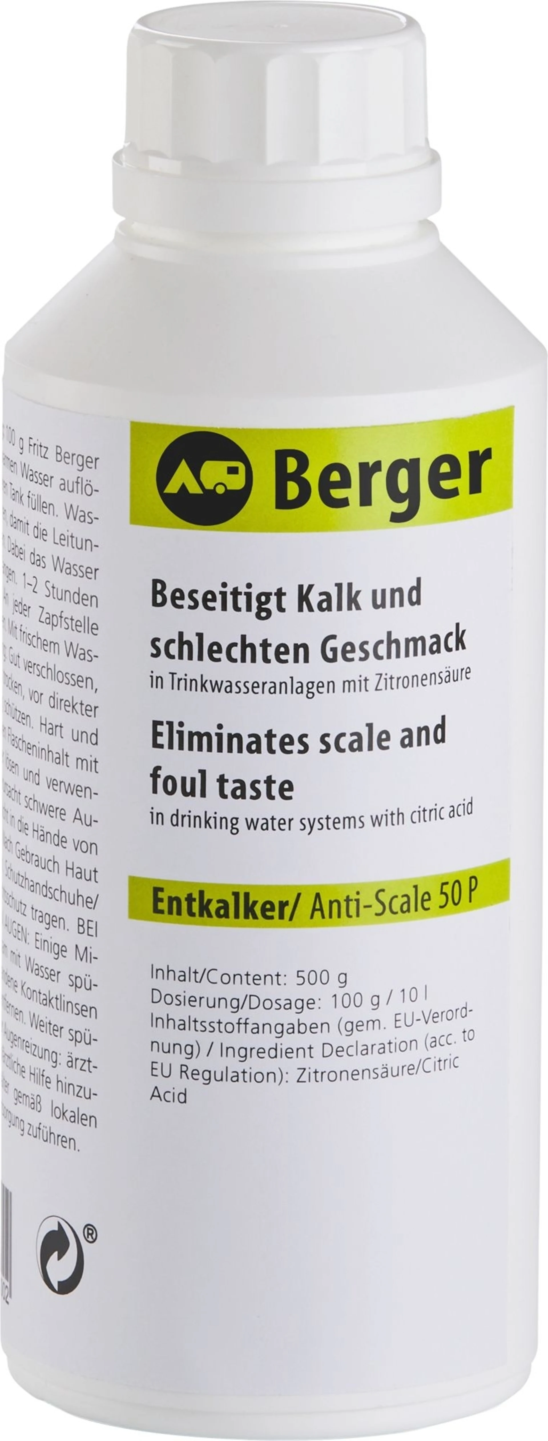 Berger Wassertankerfrischung 500 g