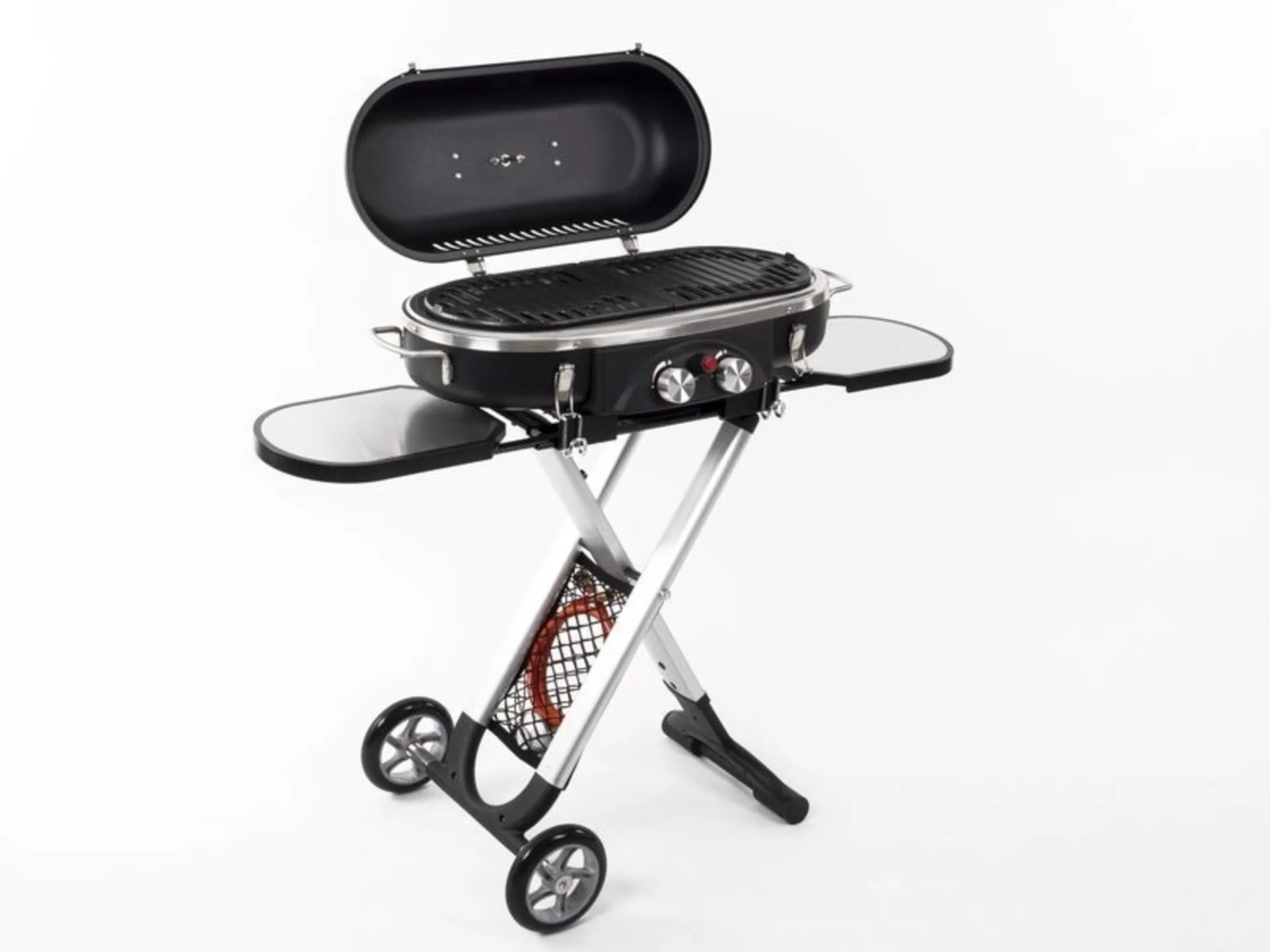 Camp4 Trolley Grill mit Piezo-Zündung und 2-Kochplatten