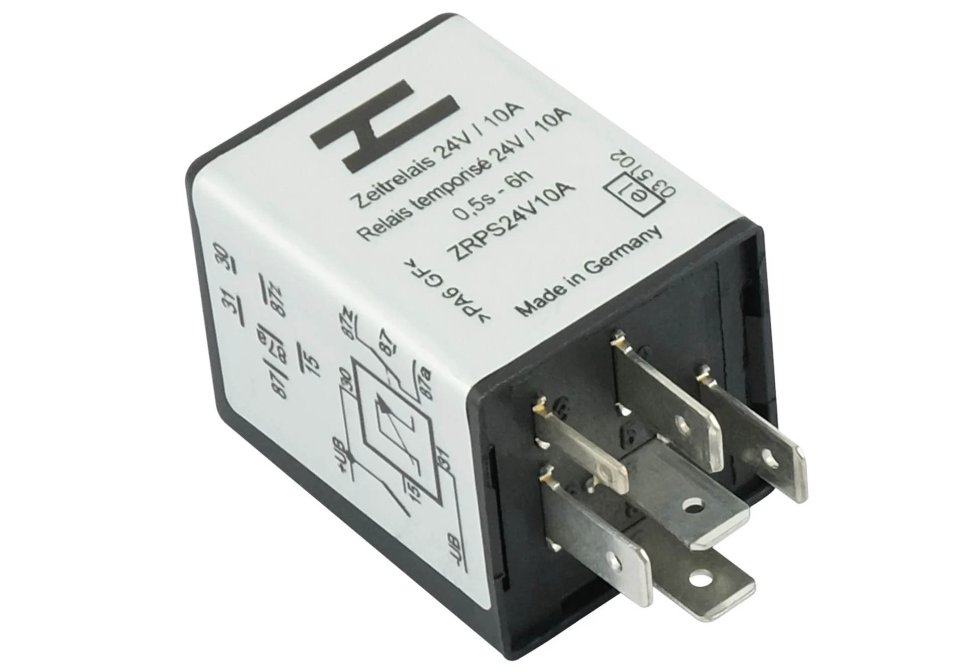 Zeitrelais 24V 10A universal Ein- oder Ausschaltverzögerung 0.5s - 6h, IP54