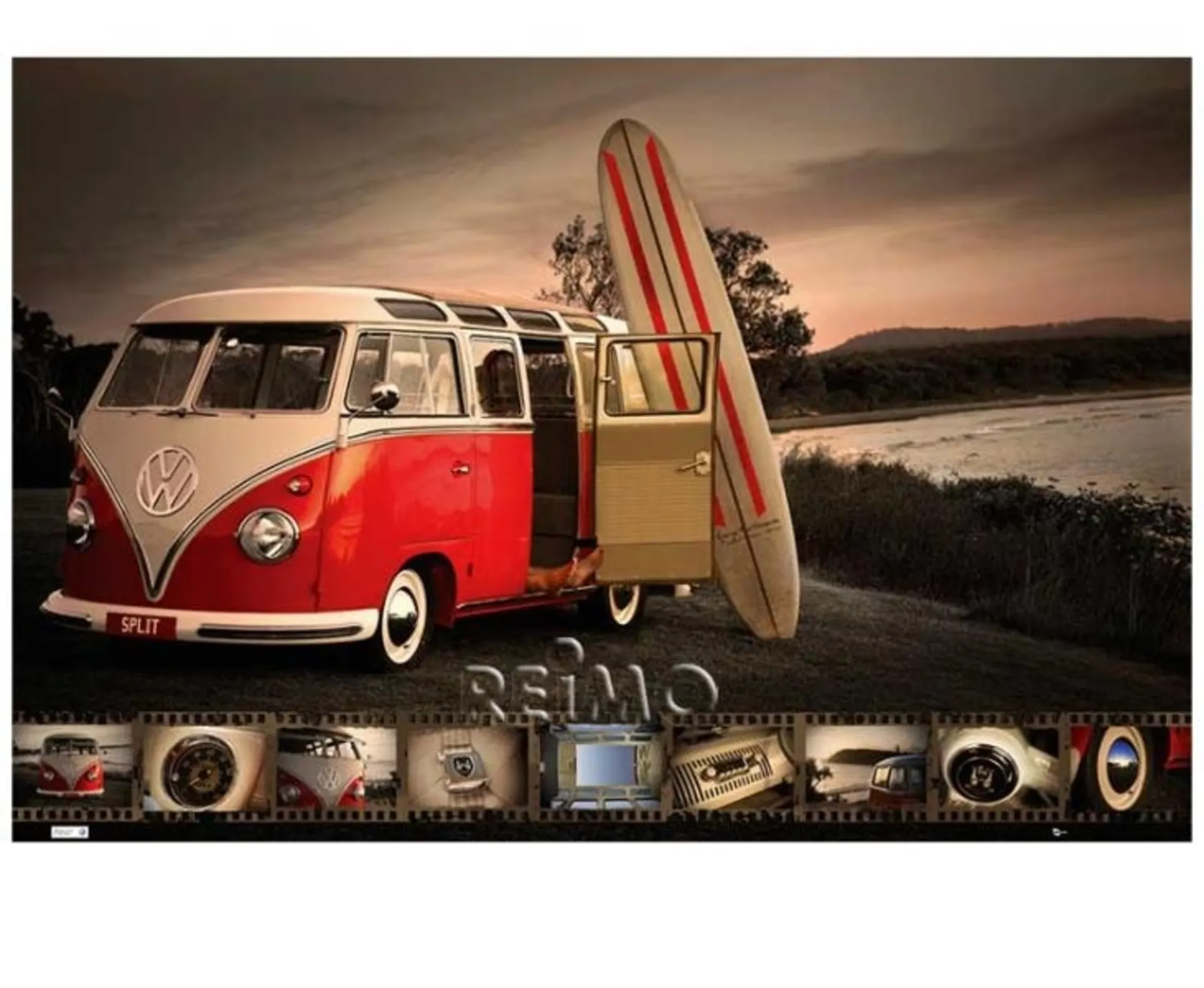 VW Collection - 20 maxi posters avec VW Bus et planche de surf