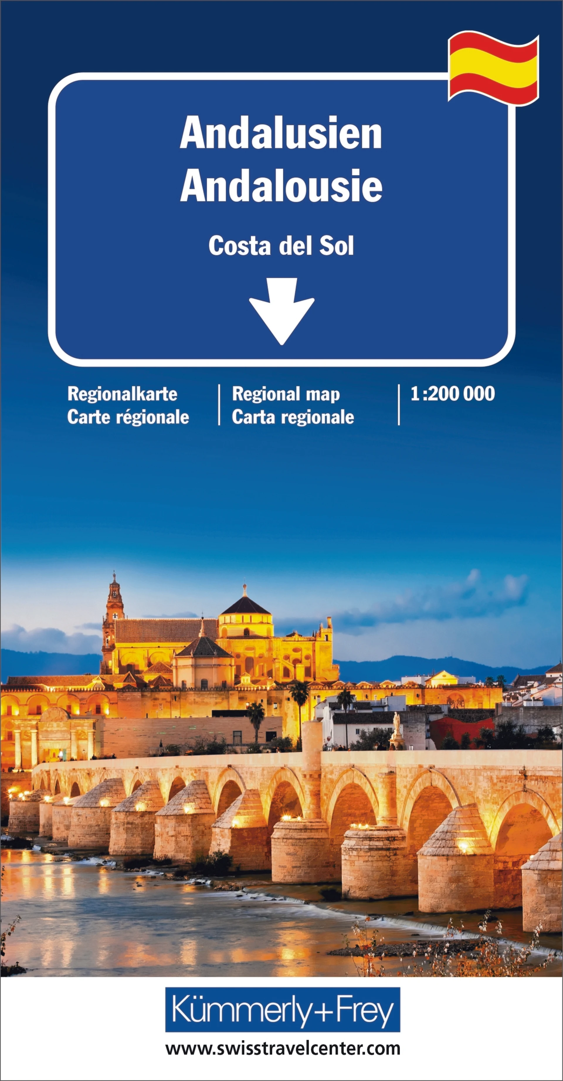 Andalusien, Costa del Sol Regionalkarte 1:200 000