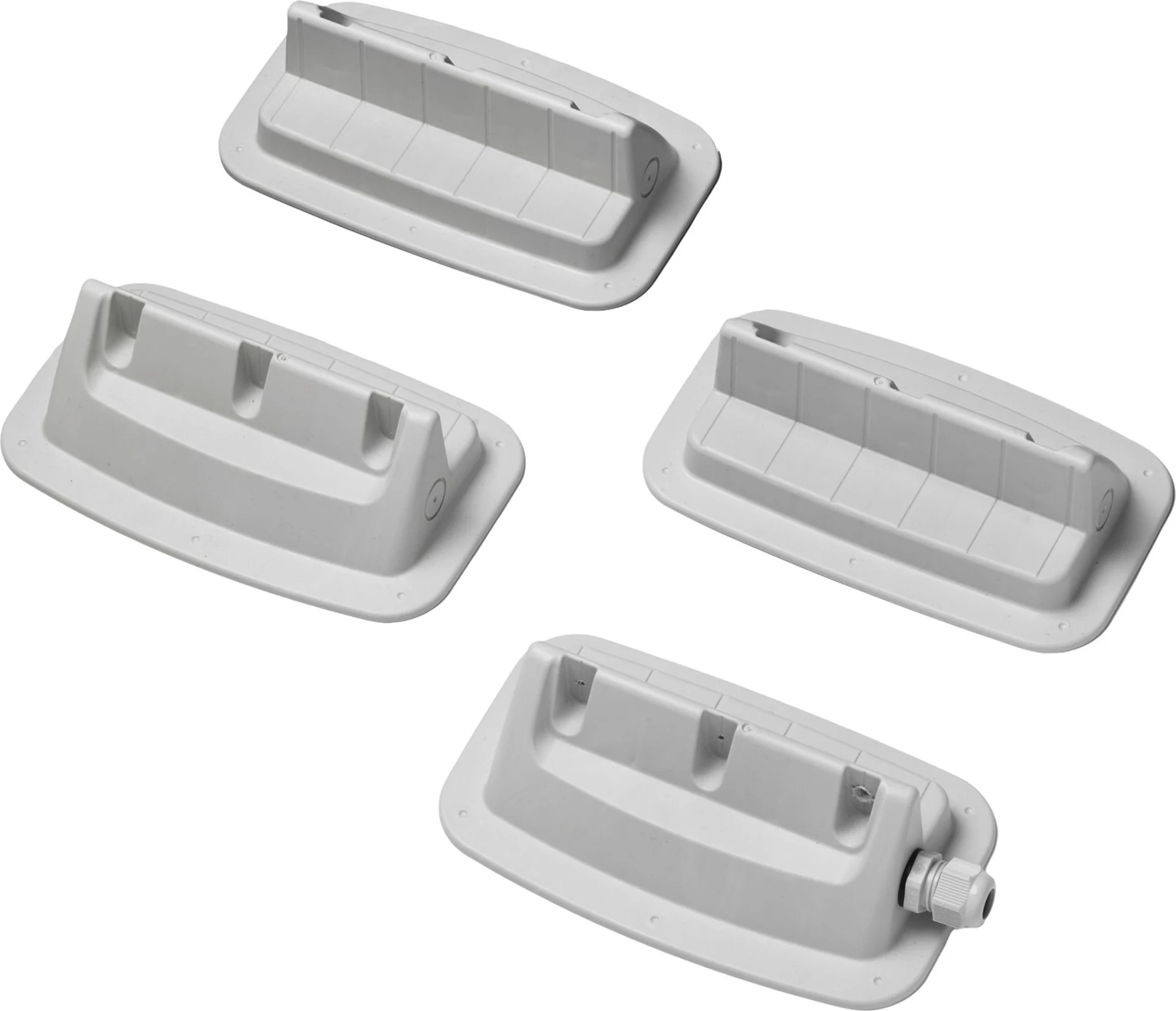Kit de support solaire avec traversée de toit intégrée, 4 pièces, en gris