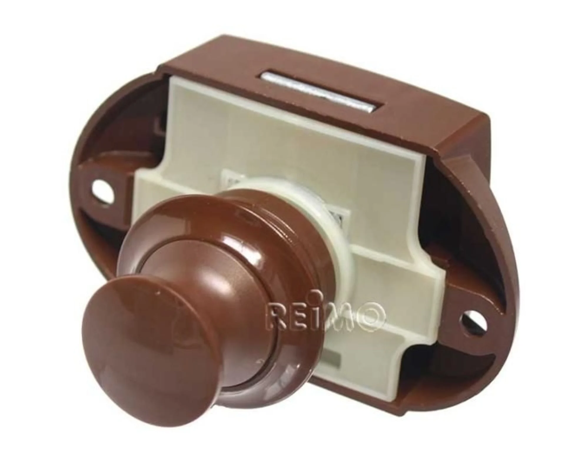 Push Lock - Serrure de meuble marron