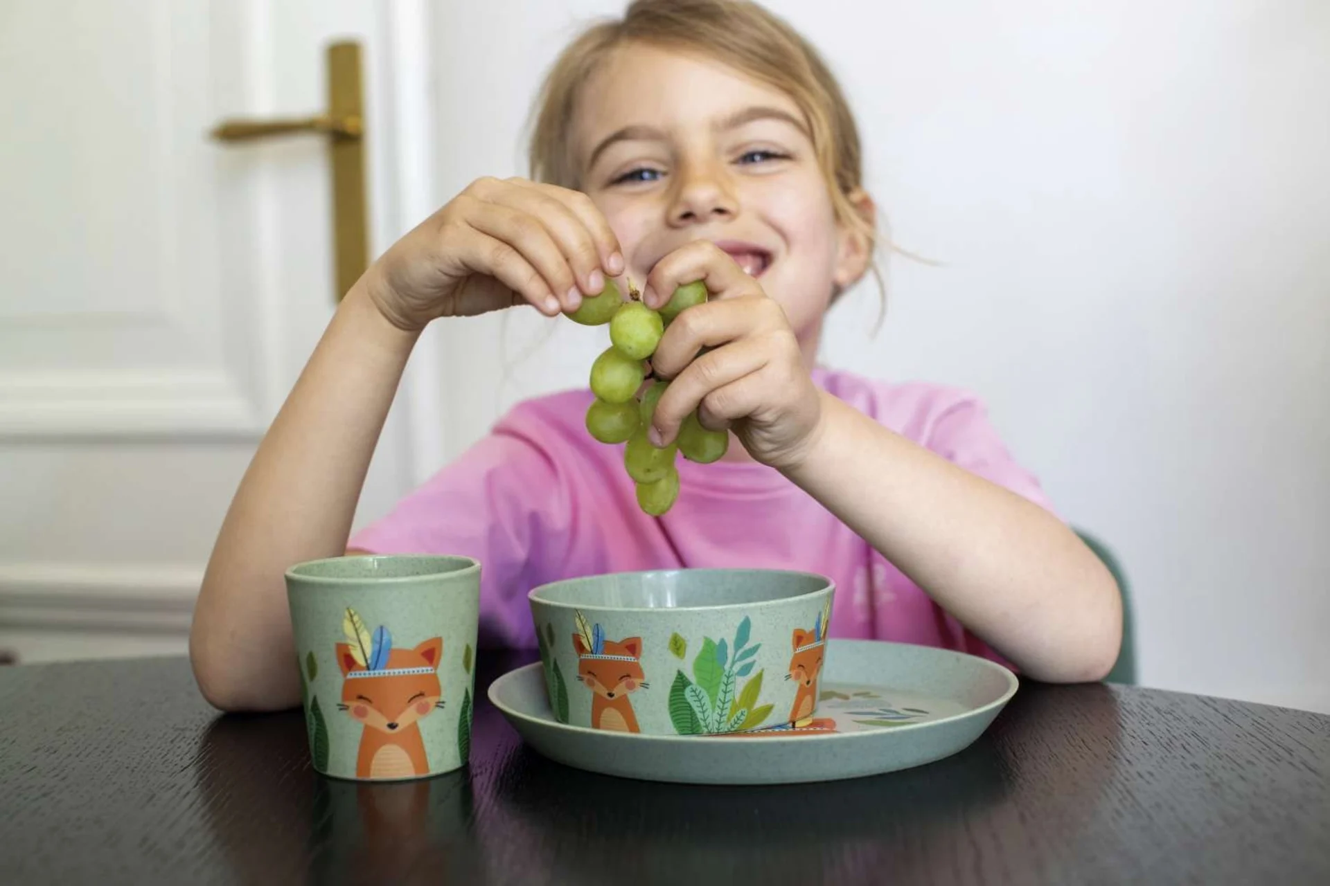 Koziol Organic Kids Set Kindergeschirr Set 3-tlg. Green
