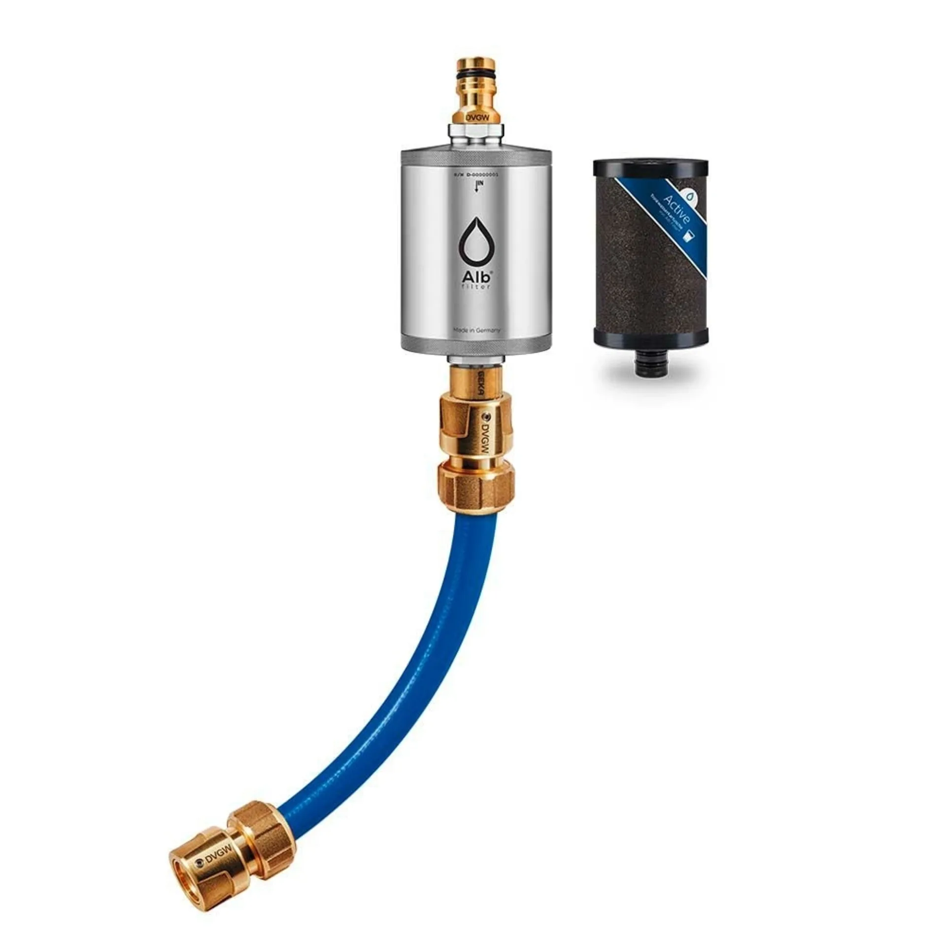Alb Filter® MOBIL Active Trinkwasserfilter Mit GEKA Anschluss Edelstahl Natur