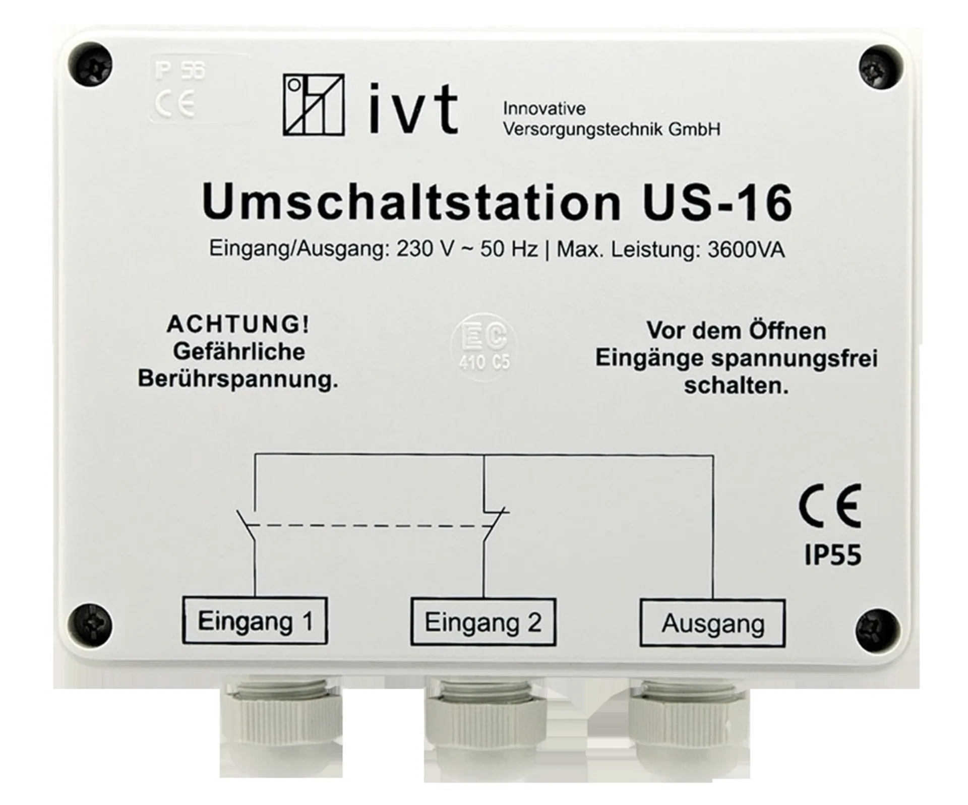 Netzumschalter 230 VAC 16 A Umschaltstation für Wohnmobile, Boote