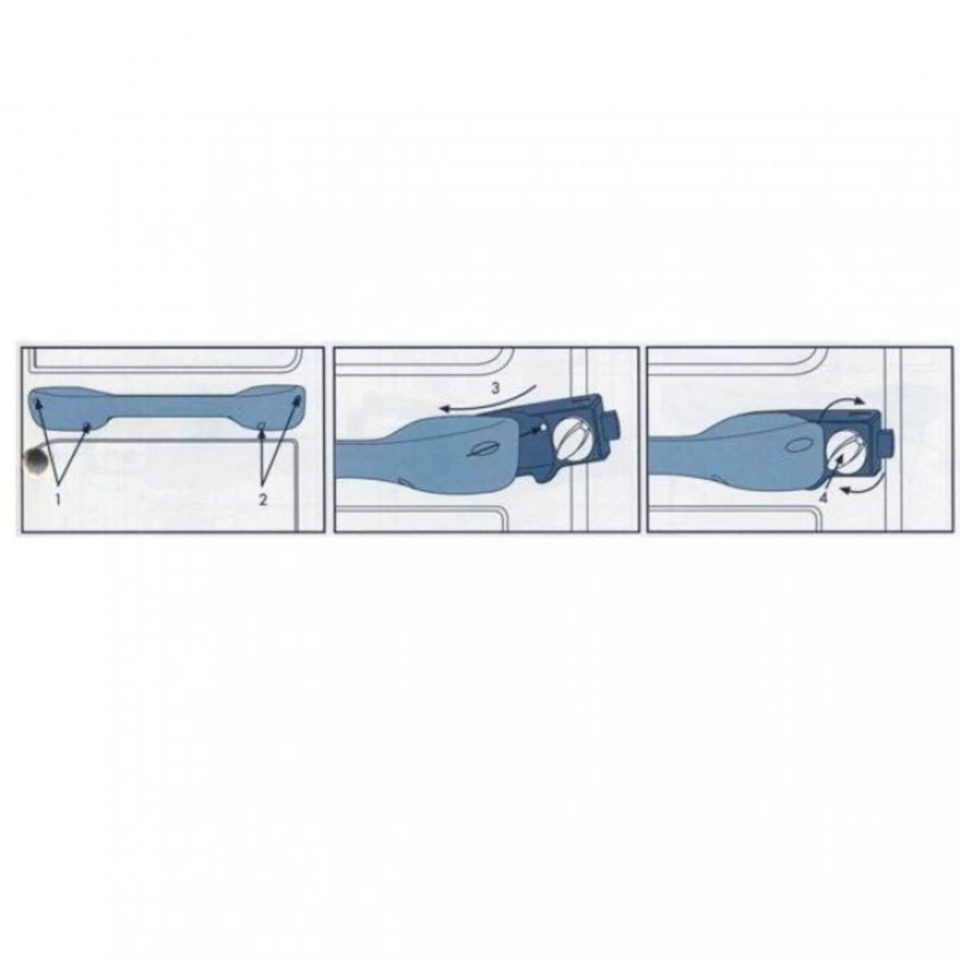 Serrure à pêne dormant HEOsafe pour portes de cabine (Fiat Ducato 230, Peugeot Boxer, Citroën Jumper 1994 - 2002)