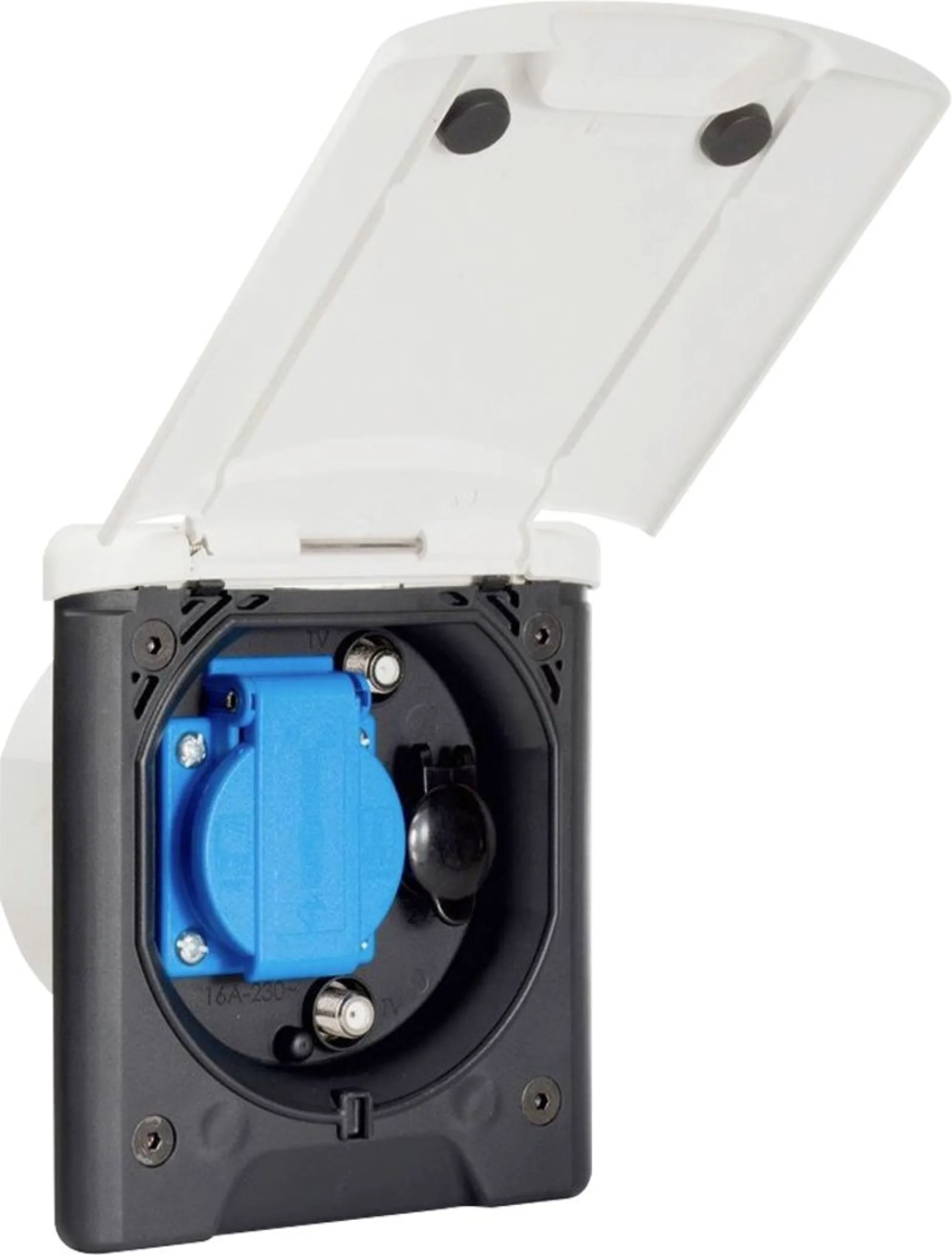FaWo System ABL 13 Universal-Vorzeltsteckdose, Außensteckdose schwarz