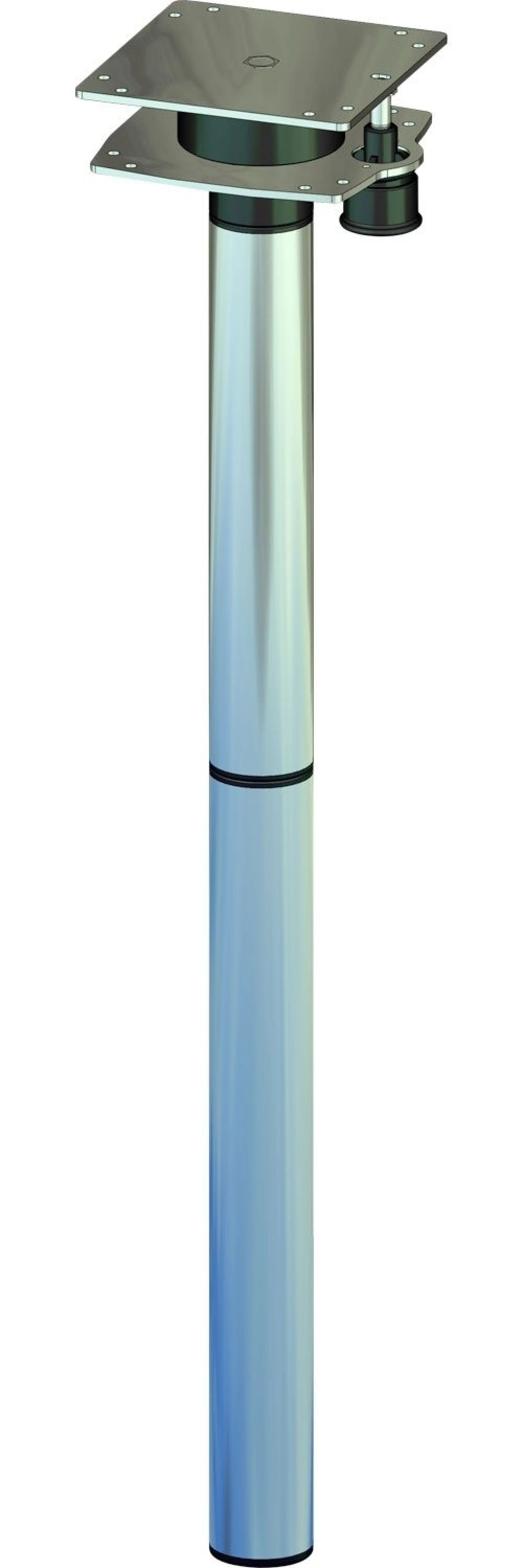 Ilse Ausdrehfuß für Tischplatte 3-tlg. 756 mm silber