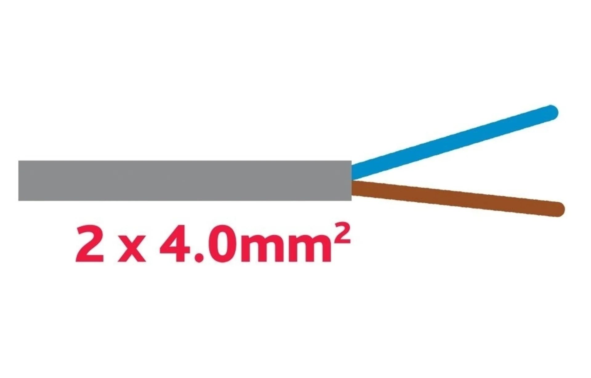 Câble 2 fils gaine grise Flex-OB