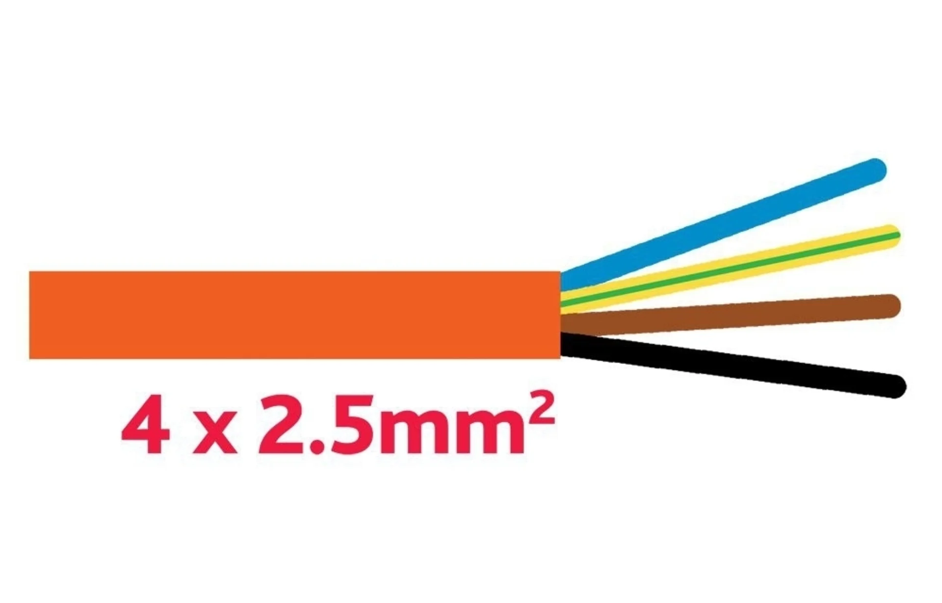 G-PUR Kabel 4x2.5mm2 orange