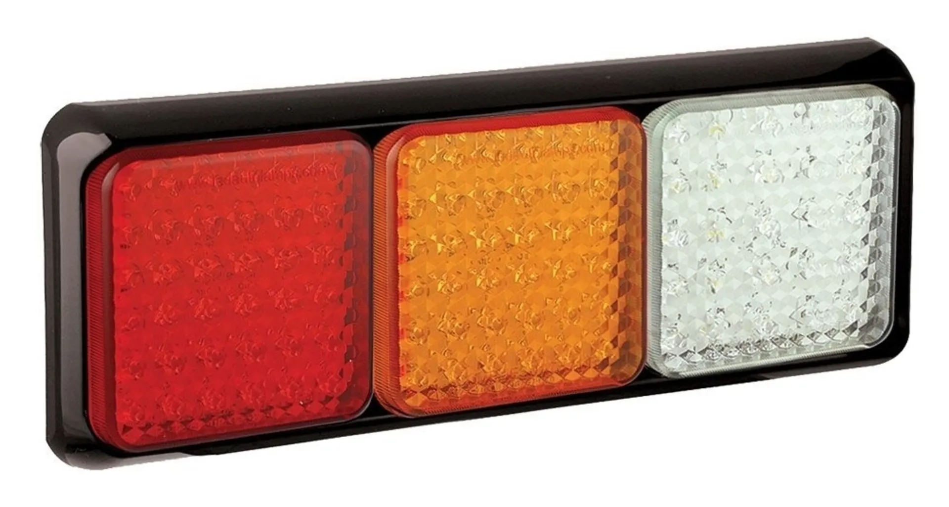 LED-Schlussleuchte 12/24 V L+R mit RFL 278 x 100 x 28 mm, Einzelleuchte: 80 x 80 mm, IP67