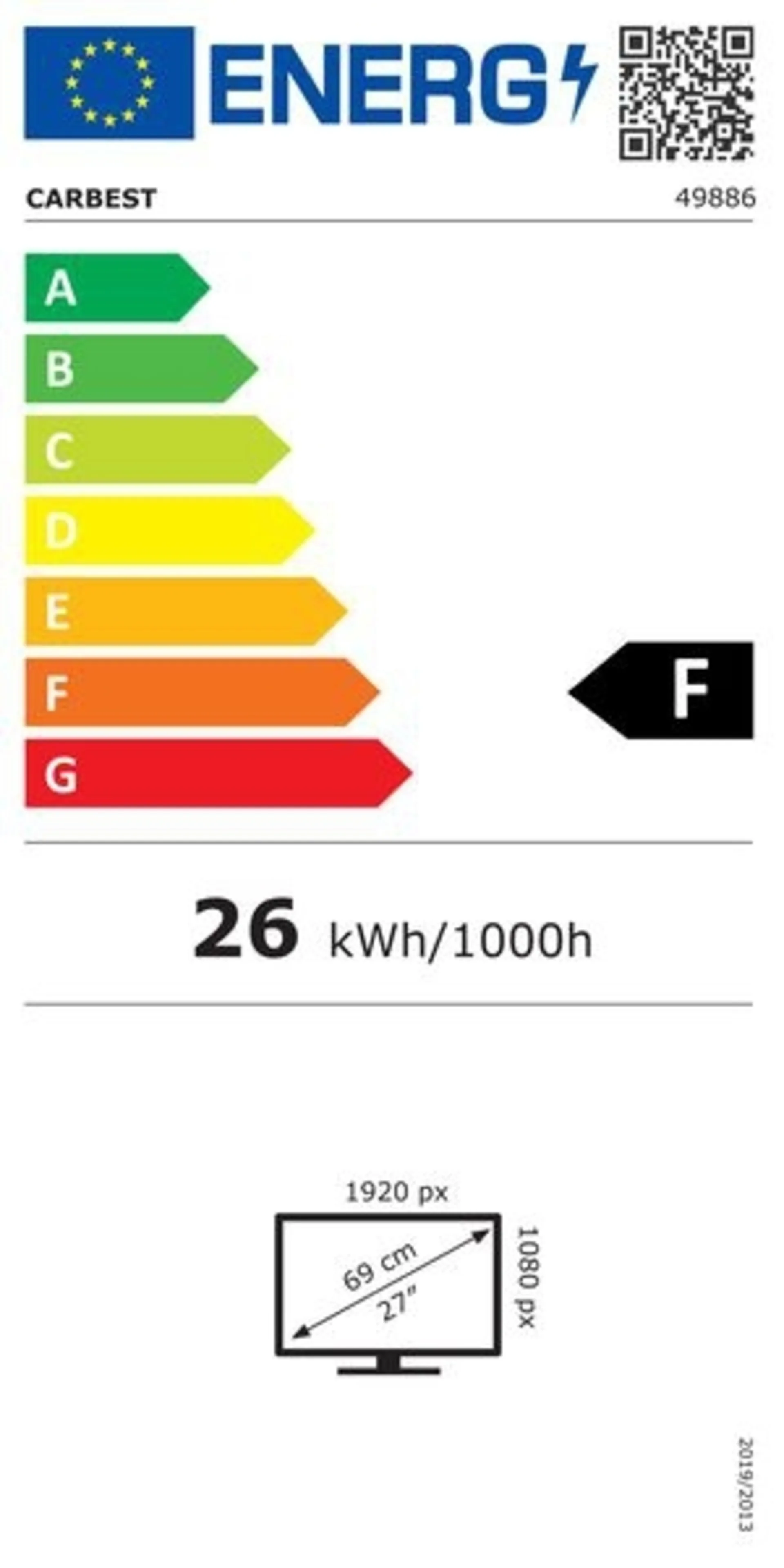 smart LED TV 27 pouces avec WiFi, réception DVB-T2, DVB-S2 et DVB-C - Carbest Smart TV