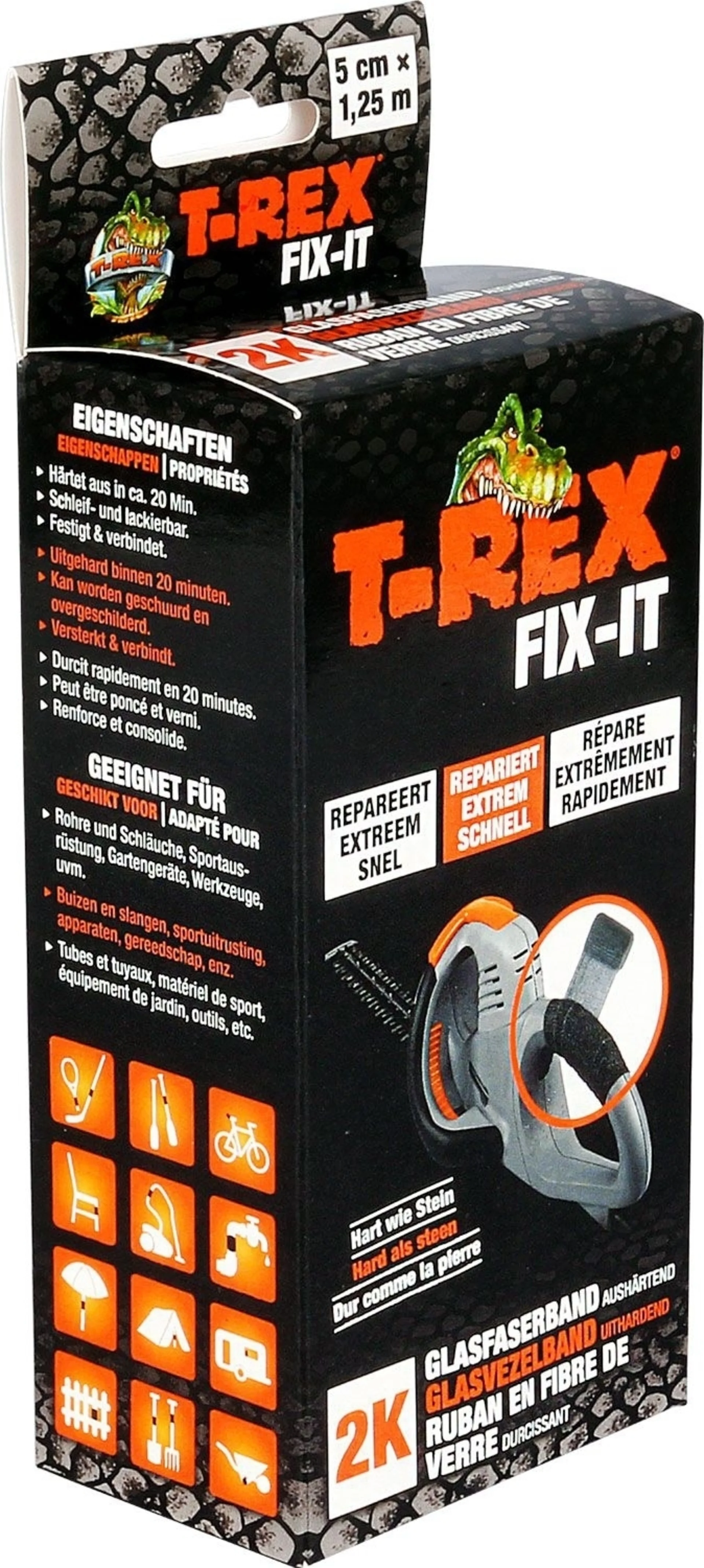 T-Rex Fix-It Glasfaser-Reperaturklebeband Set 1,25 m x 50 mm