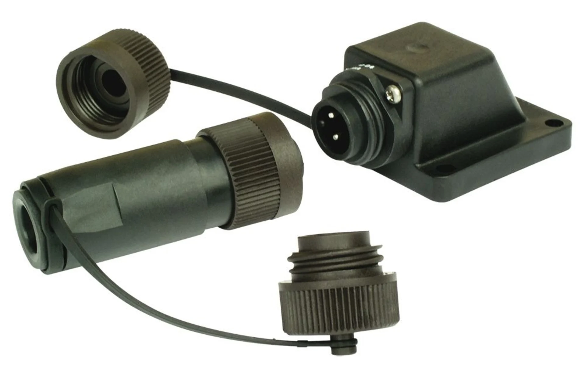 Dachdurchführungs-Stecker 3-pol., wasserdicht auch als Landanschluss für Boote, 230VAC