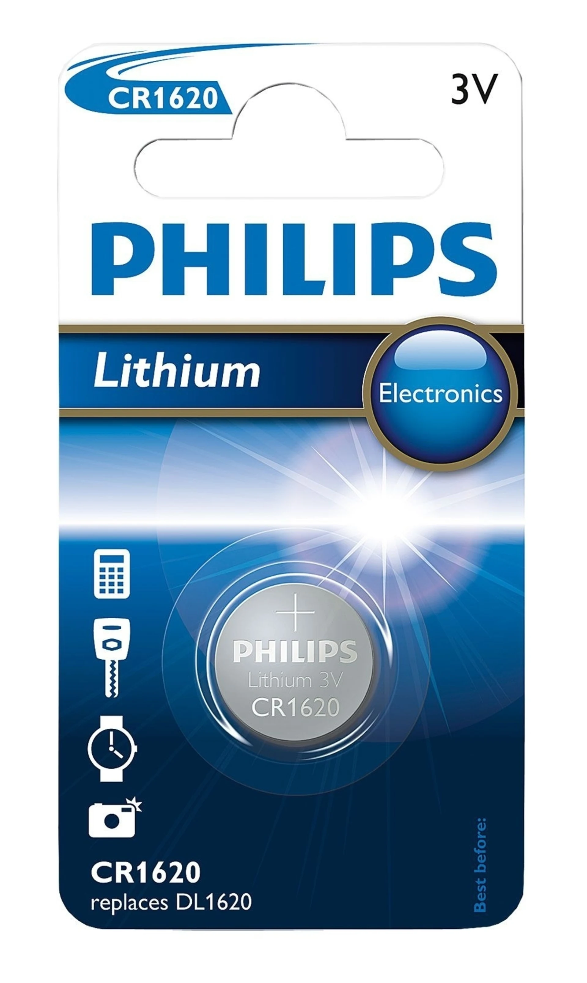 Philips Knopfzellen-Batterie, Blister mit 1 Stk.