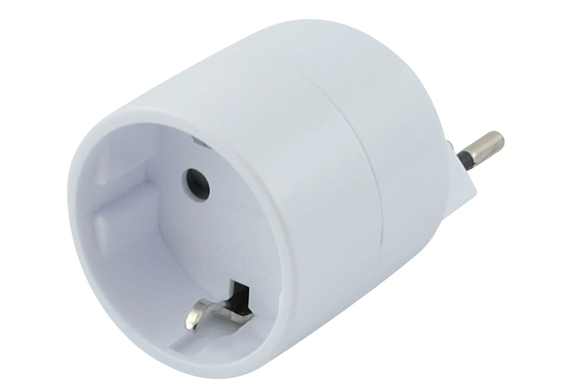 Reiseadapter asymmetrisch, Stecker Typ 12 / Dose Schuko von T12 CH auf Schuko