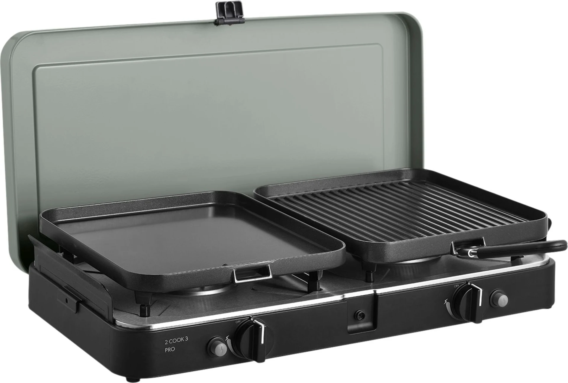 Cadac 2 Cook 3 Pro Deluxe 2-flammiger Gaskocher / Grill 50 mbar