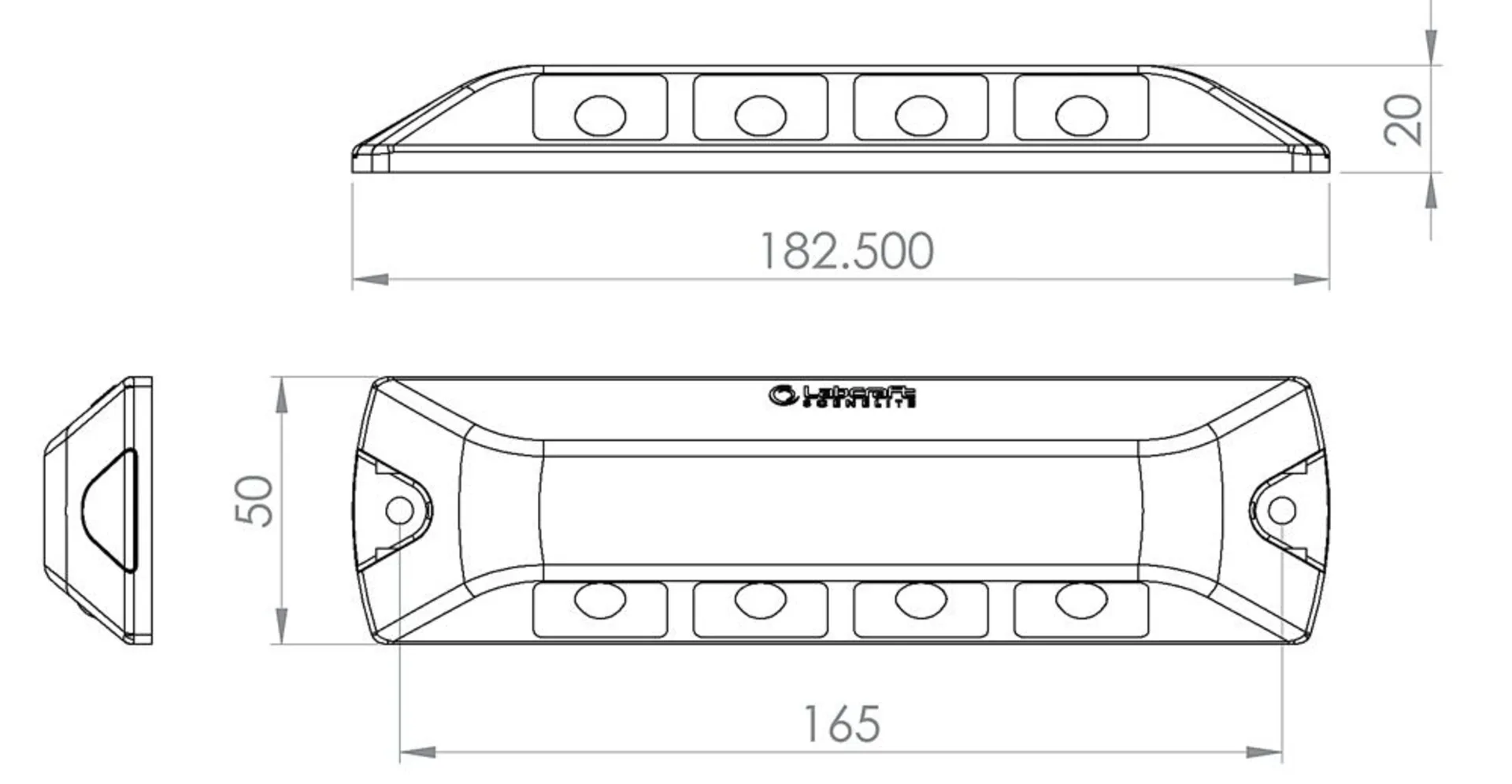 LED-Aussenleuchte Scenelite SI8 12/24V 183 x 50 x 20 mm, IP67, 1120 lm LED-Aussenleuchte Scenelite SI8 12/24V 183 x 50 x 20 mm, IP67, 1120 lm