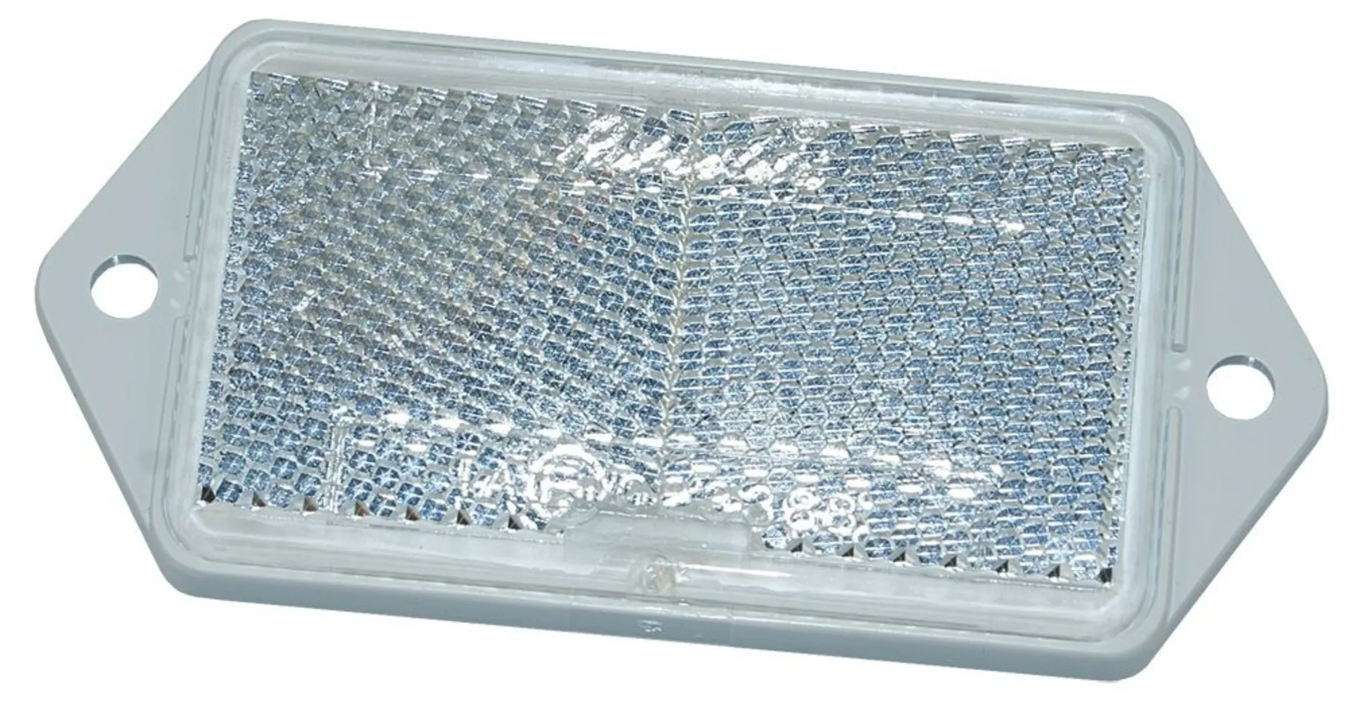 Rubbolite - Rückstrahler weiss 103x48mm, 2 Löcher