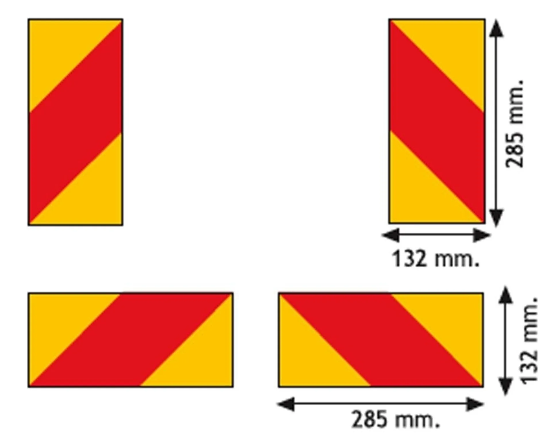 4 feuilles pour véhicules de traction autocollantes/réfléchissantes