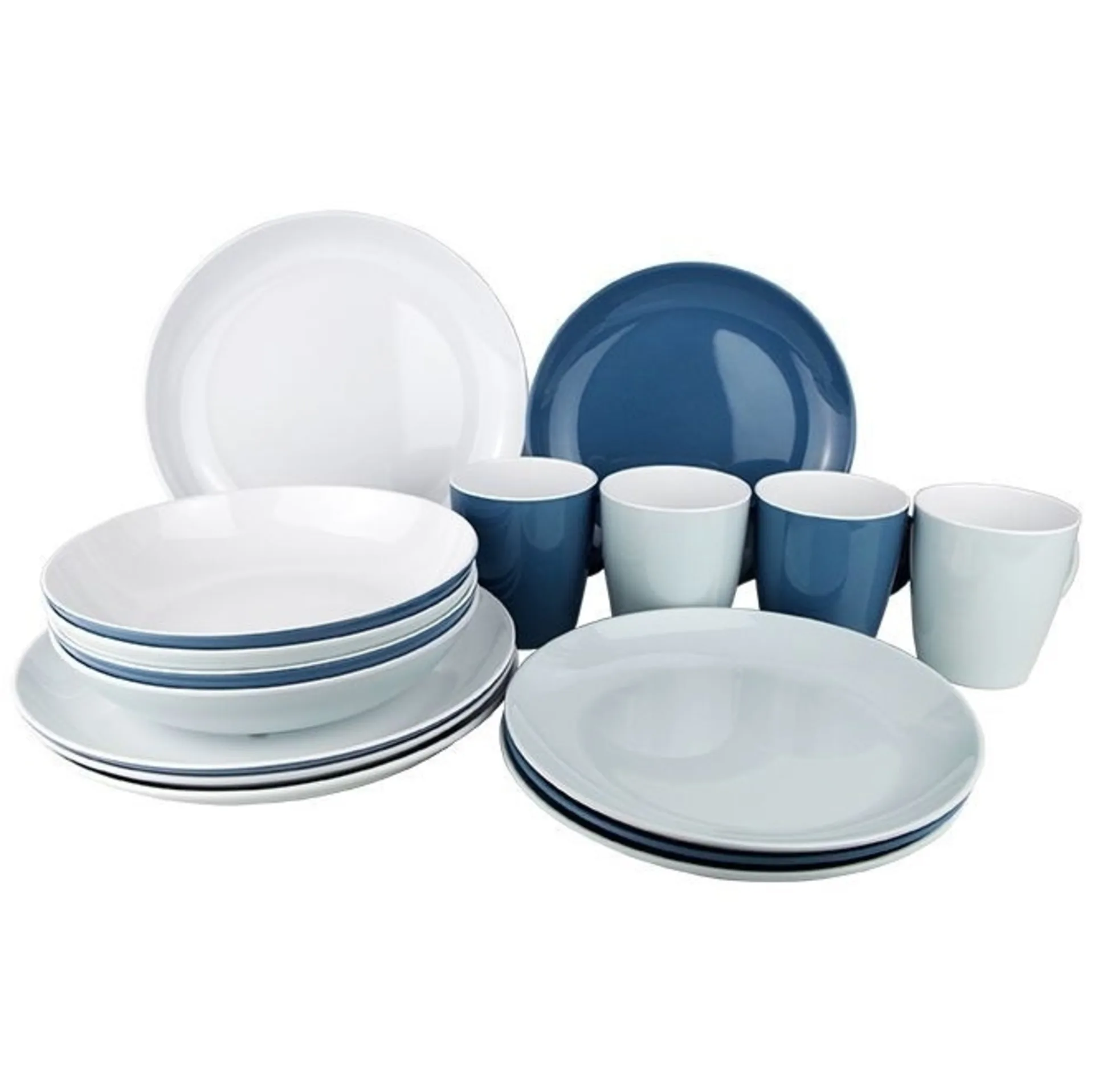 Set de vaisselle en mélamine LAVENDEL, 16 pcs, antidérapant
