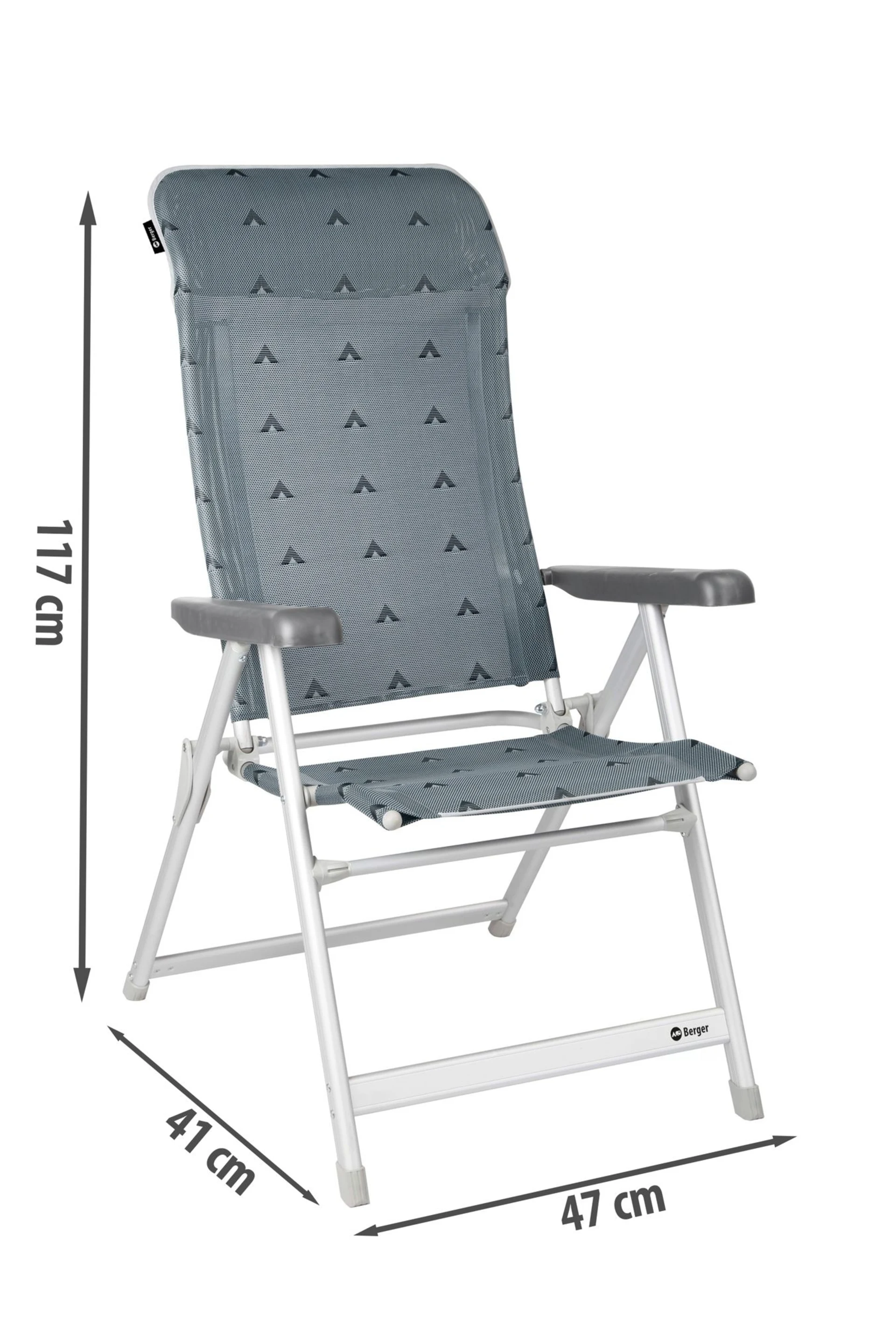 Berger Klappsessel Luxus grau Berger Klappsessel Luxus grau