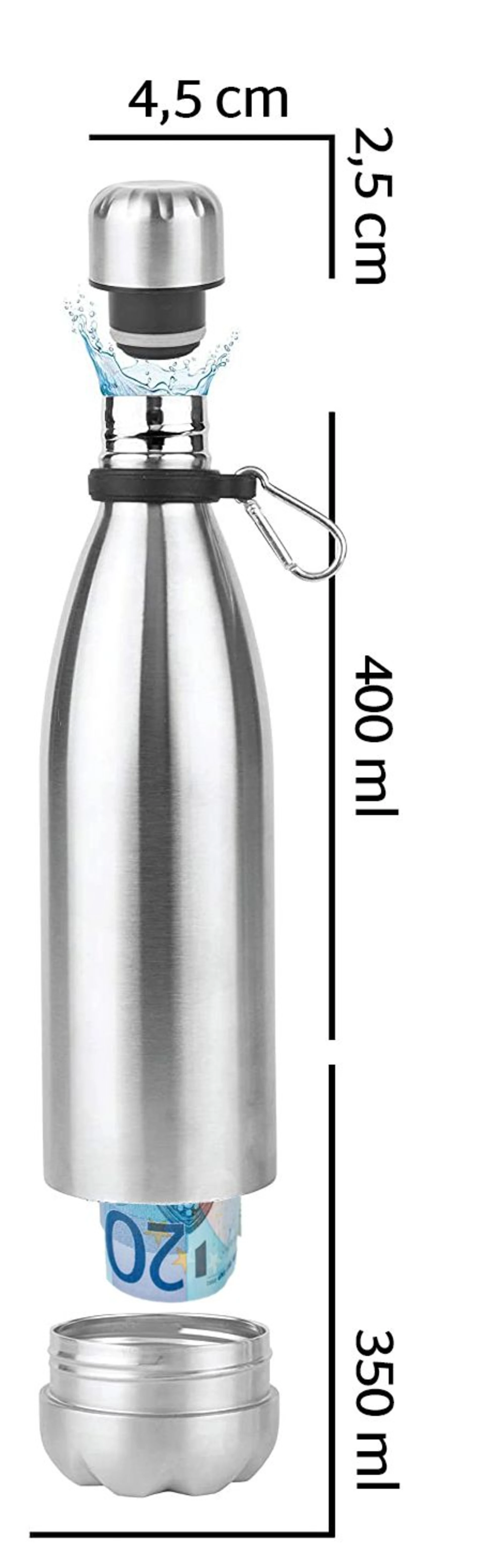 kh-Security Hidden Safe (Ausführung: Edelstahlflasche) Silber kh-Security Hidden Safe (Ausführung: Edelstahlflasche) Silber