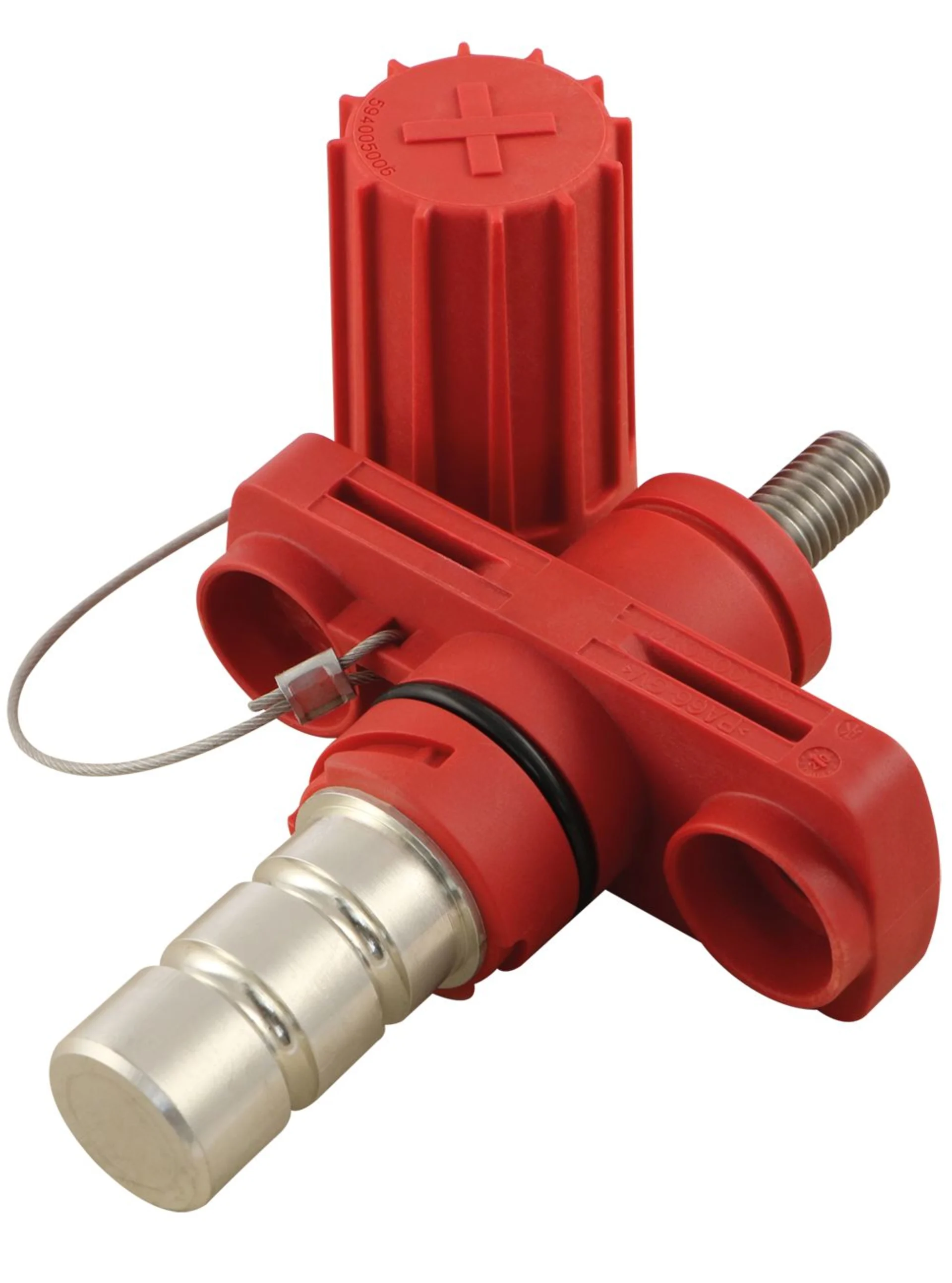 Fremdstartpunkt rot (positiv) M10, ø 20 x 37mm, Lochabstand 60mm