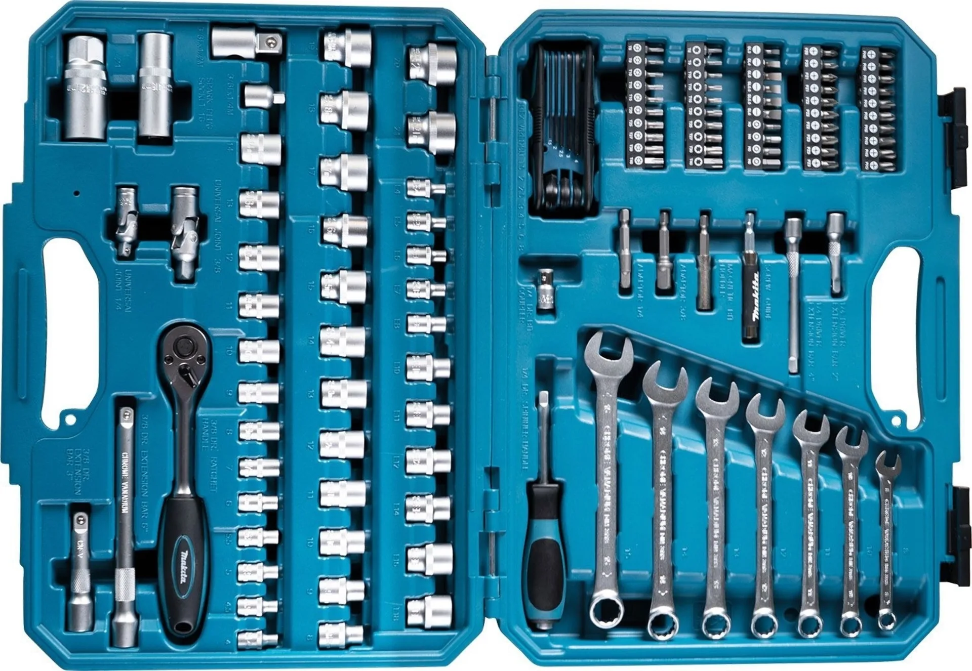 Makita E-06616 Werkzeug Set mit Koffer 120-tlg.