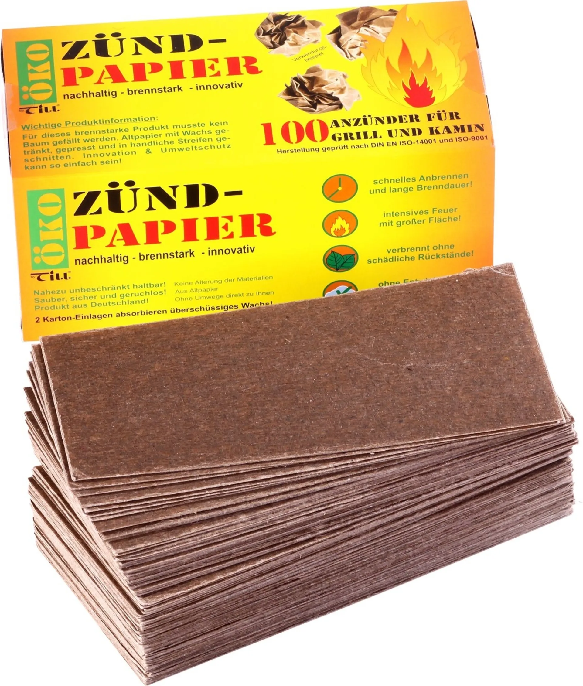 Till Öko Zündpapier / Grillanzünder 100 Stück