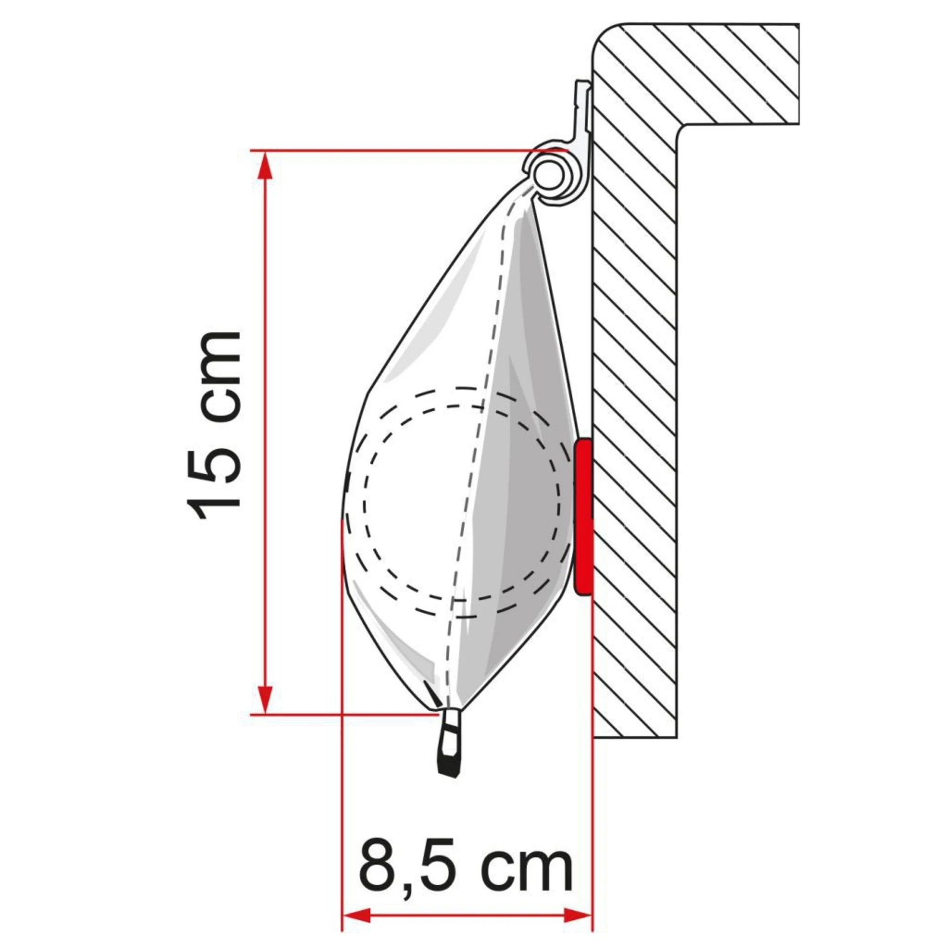 Fiamma Caravanstore XL 310 Sackmarkise Tuchfarbe Royal Grey 310 cm