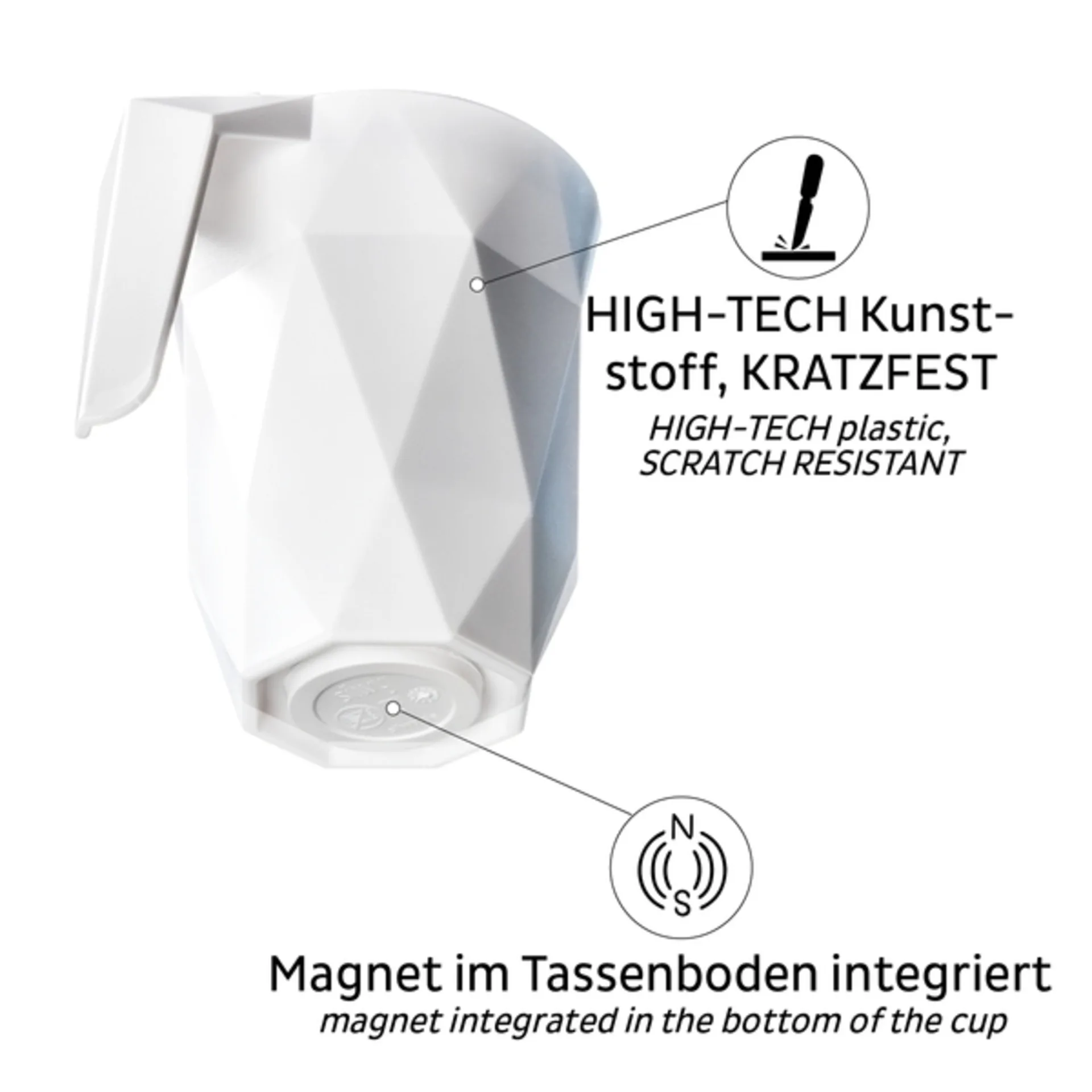 Kunststoff Henkel-Tasse TO GO mit Deckel und Nano-Gel-Pad, 0.3l, schwarz Kunststoff Henkel-Tasse TO GO mit Deckel und Nano-Gel-Pad, 0.3l, schwarz