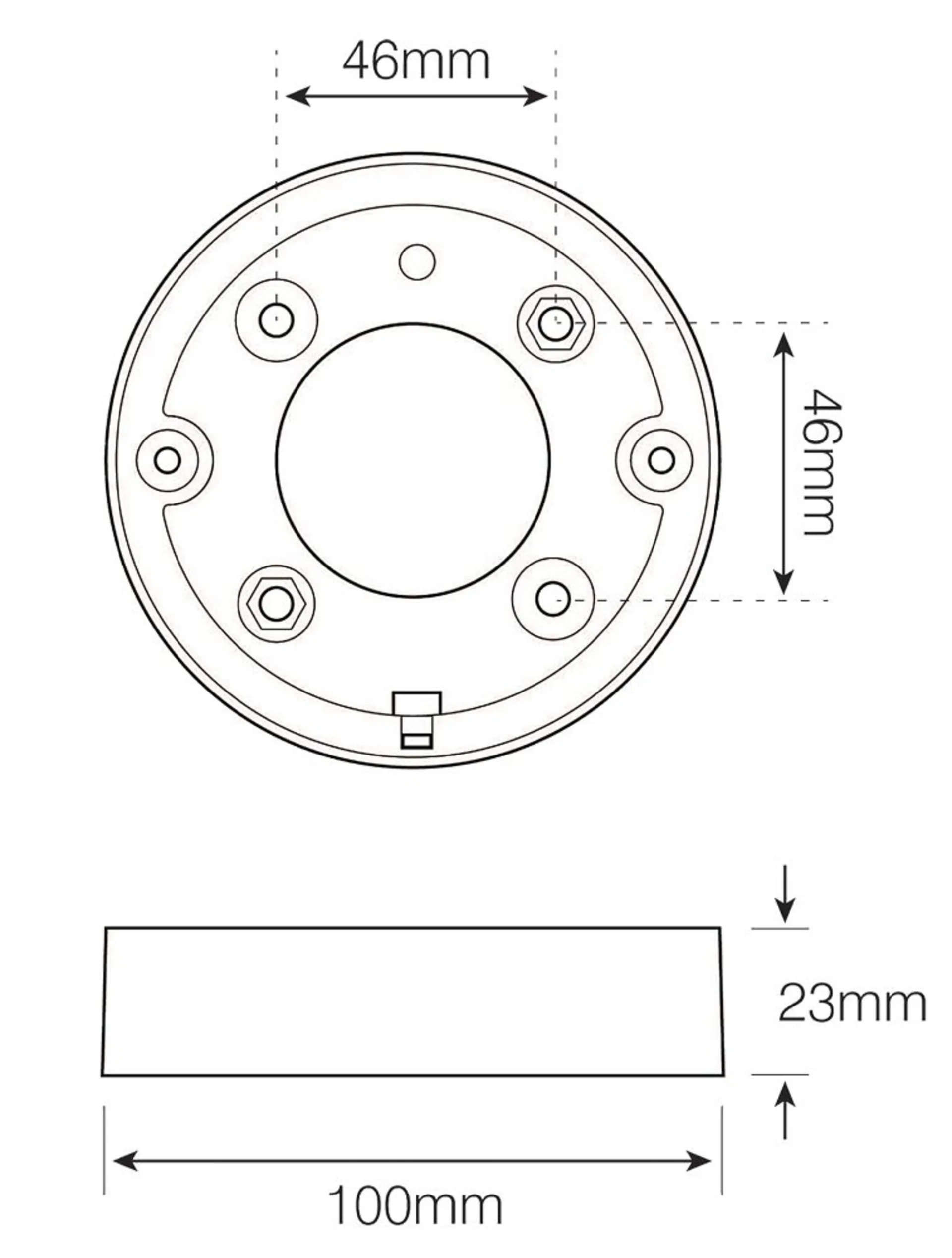 Support pour luminaires LED ø 95mm