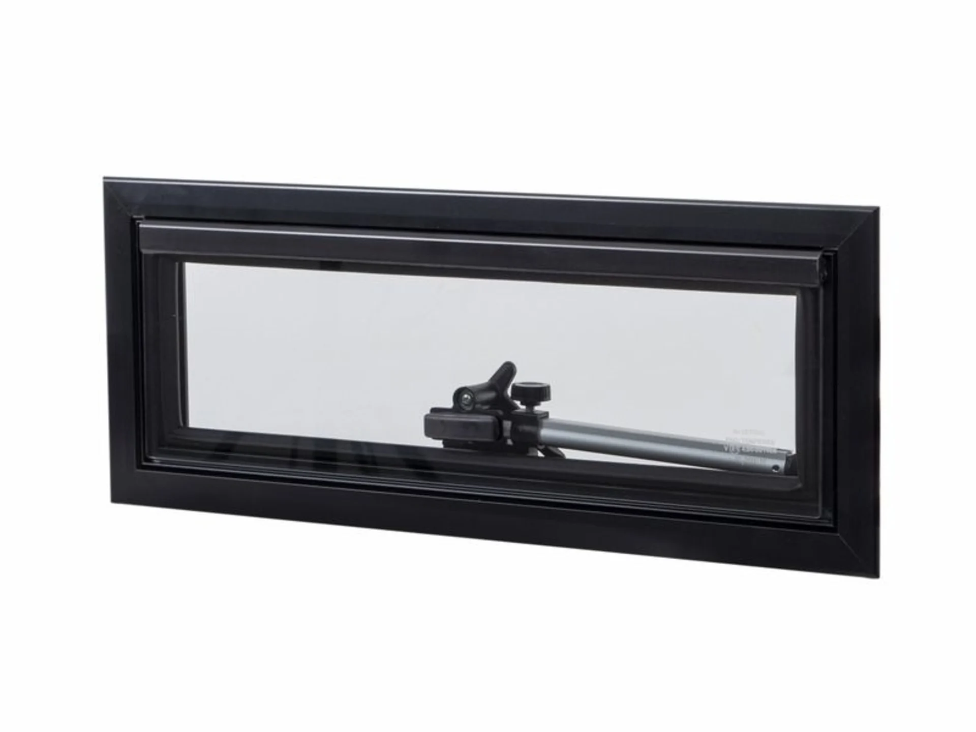 Aluminium Ausstellfenster für Hochdächer mit Echtglas - 460 x 160 mm