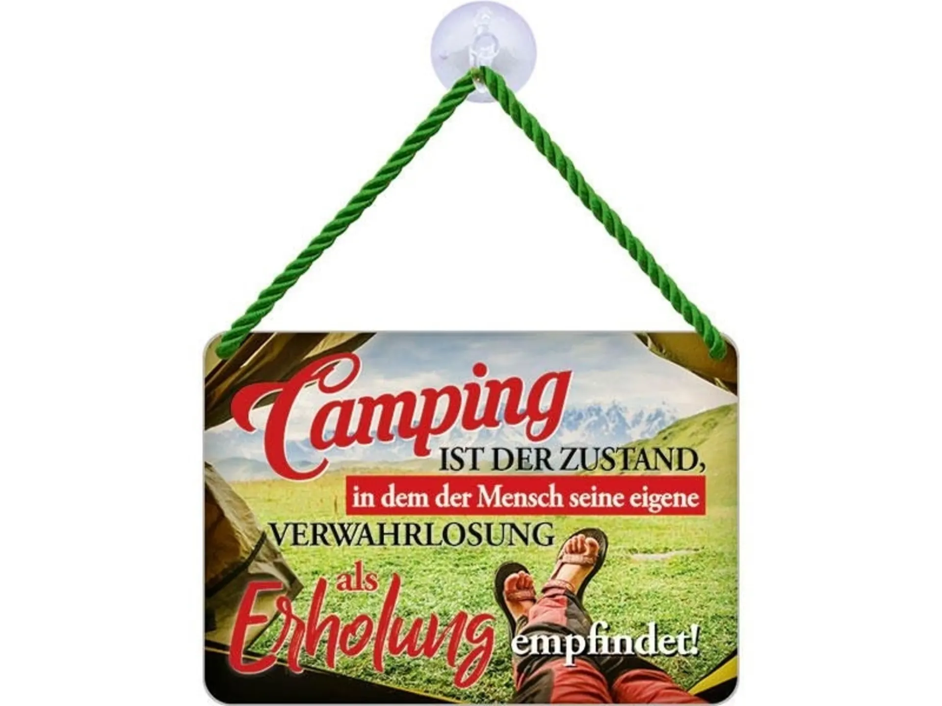 Plaque en tôle Camping est l'état