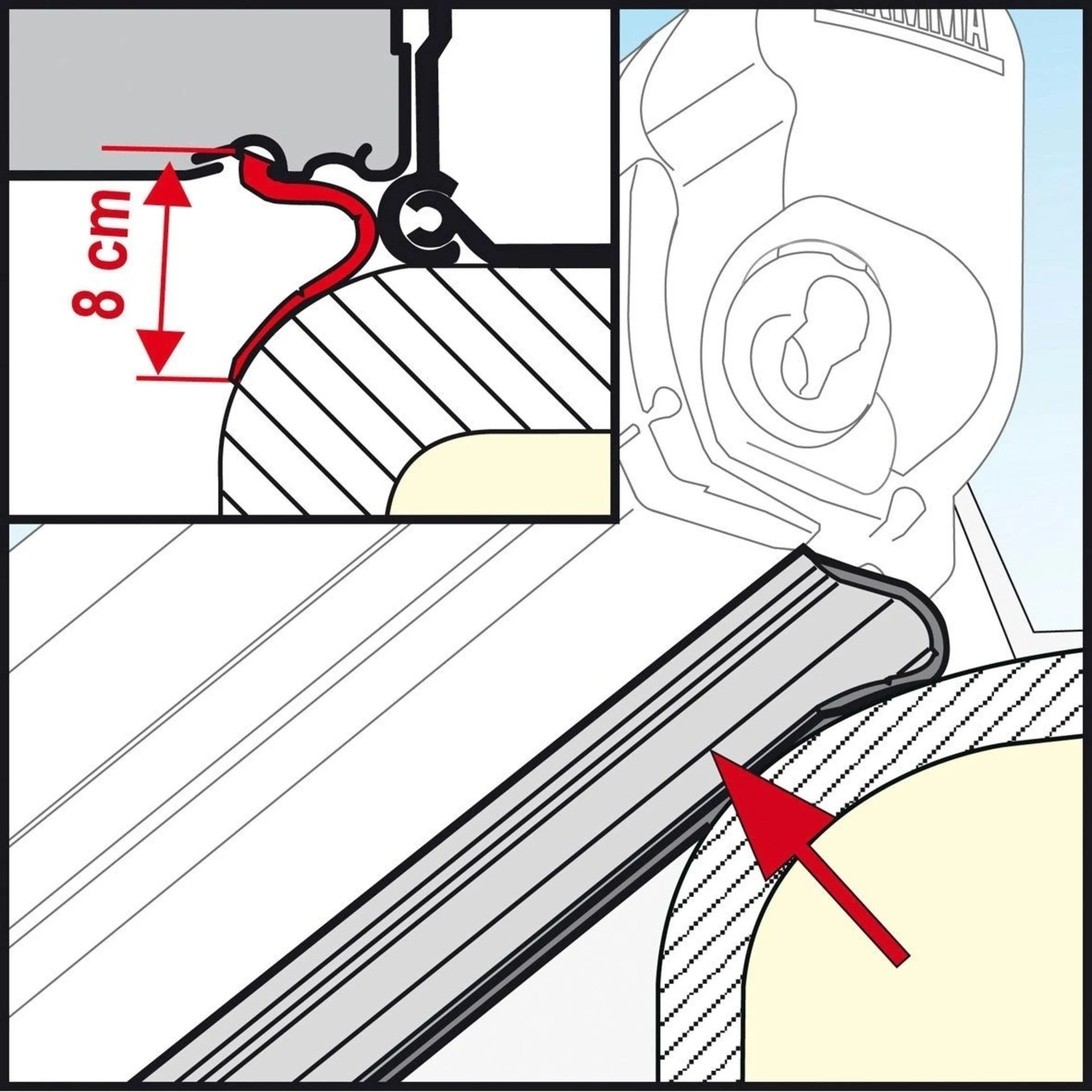 Fiamma Rain Guard Lower