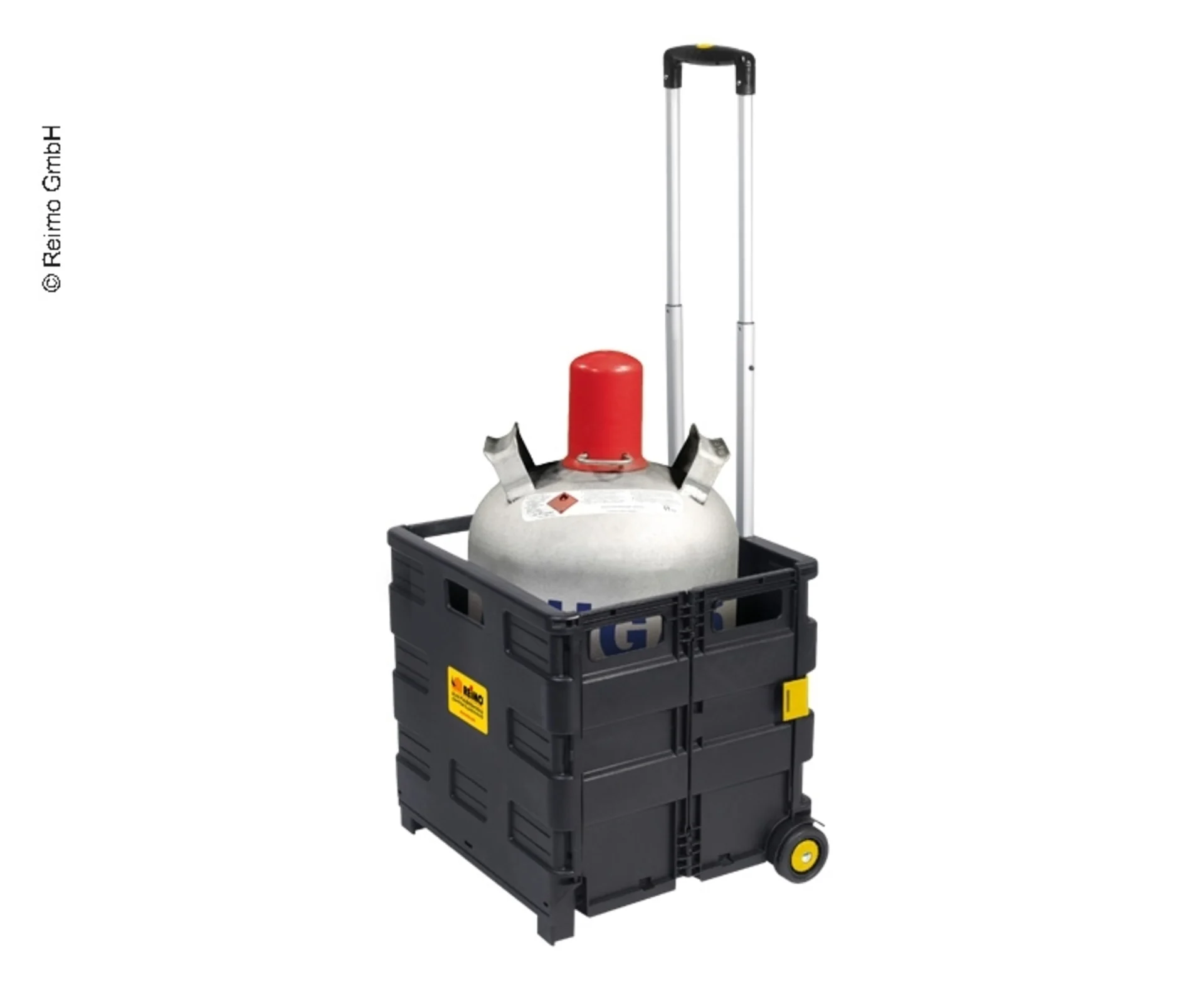 Chariot de transport pliable pour bouteilles de gaz jusqu'à 11kg, peut supporter jusqu'à 35kg - Reimo