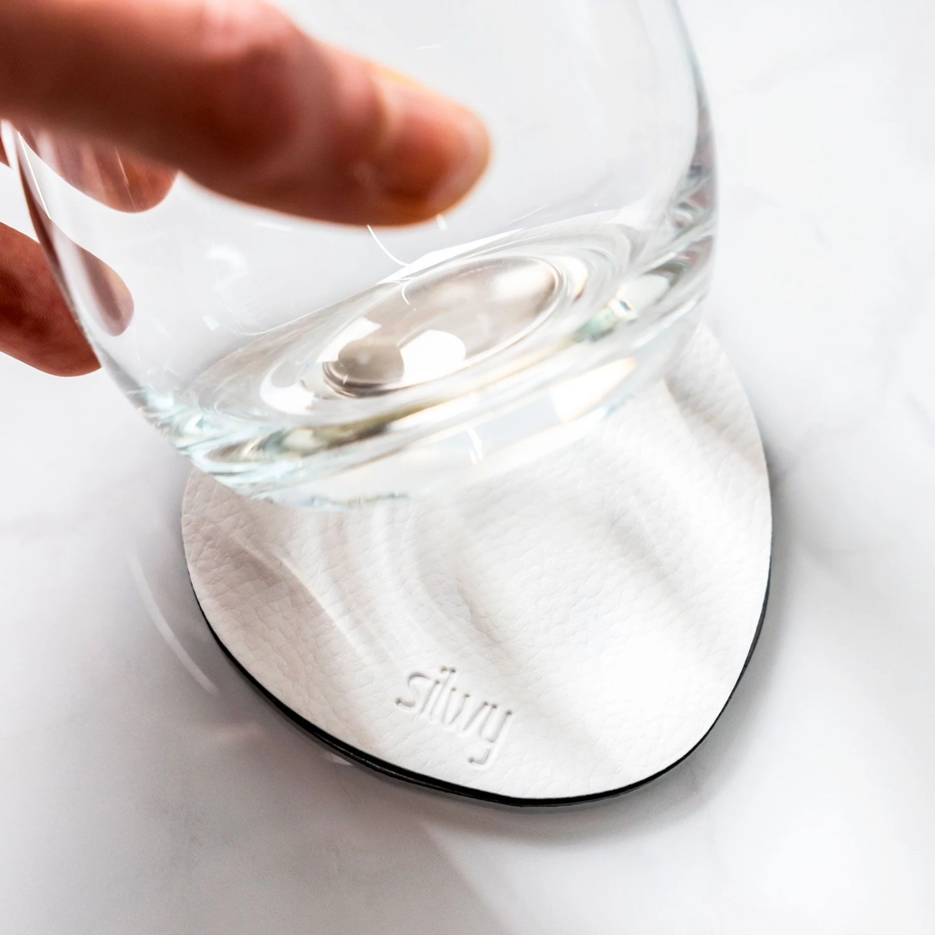 silwy® Forme libre en métal Nano Gel Pads blanc